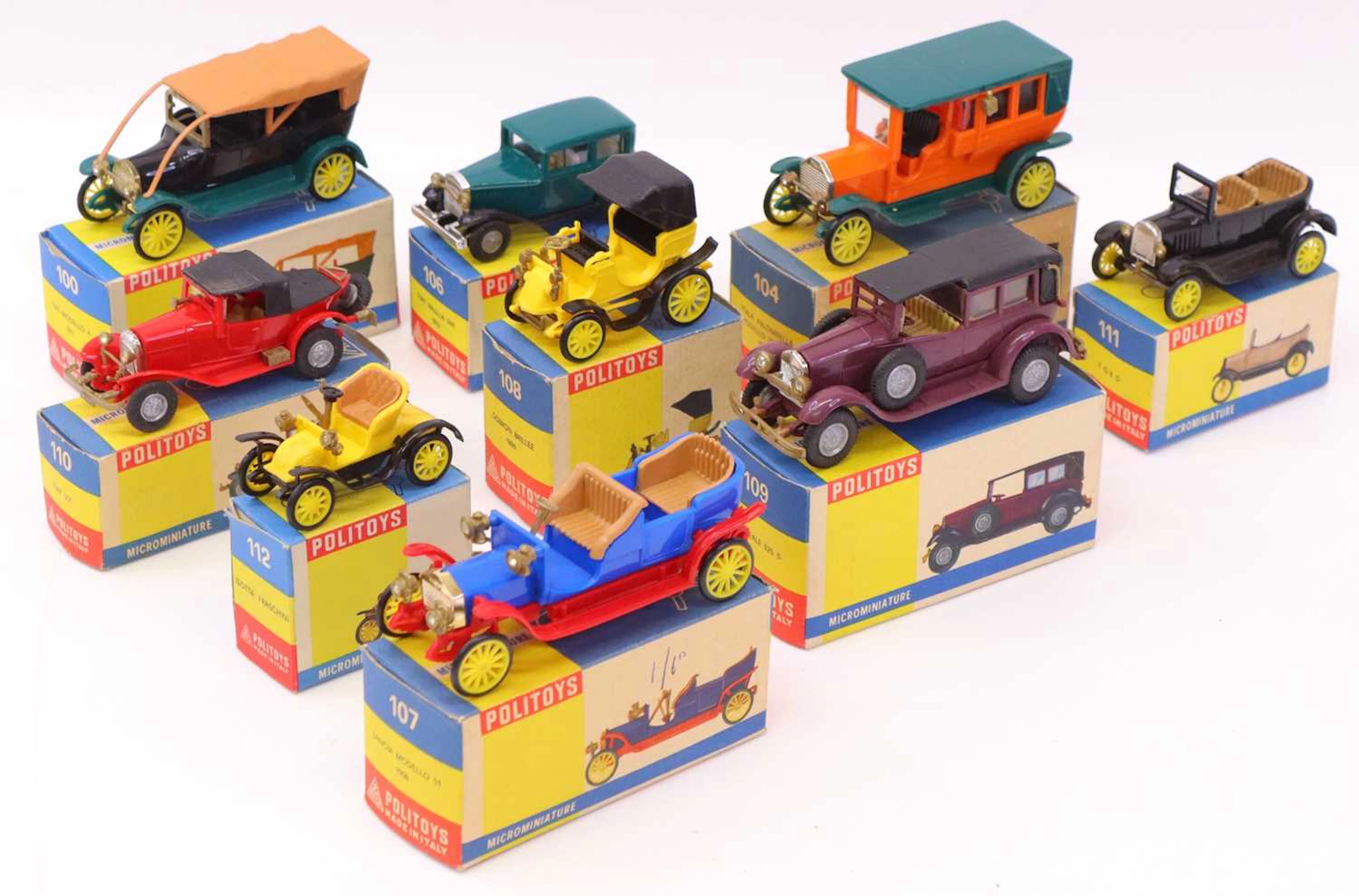 Lot 207 - Collection of 9 Politoys Old Timer style