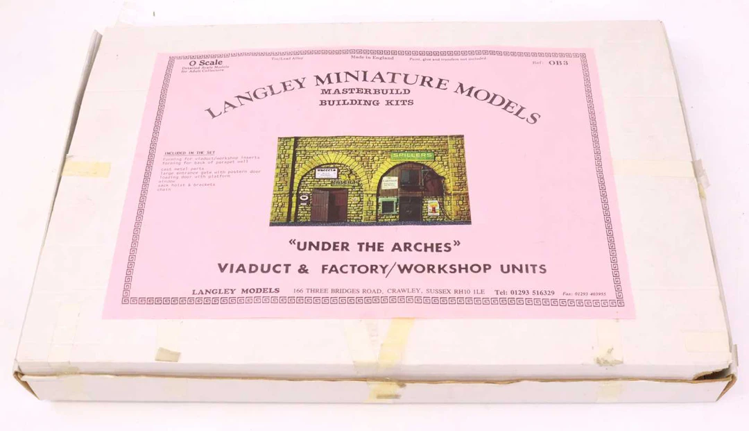 Lot 599 - Box for O-gauge Langley Miniature models kit