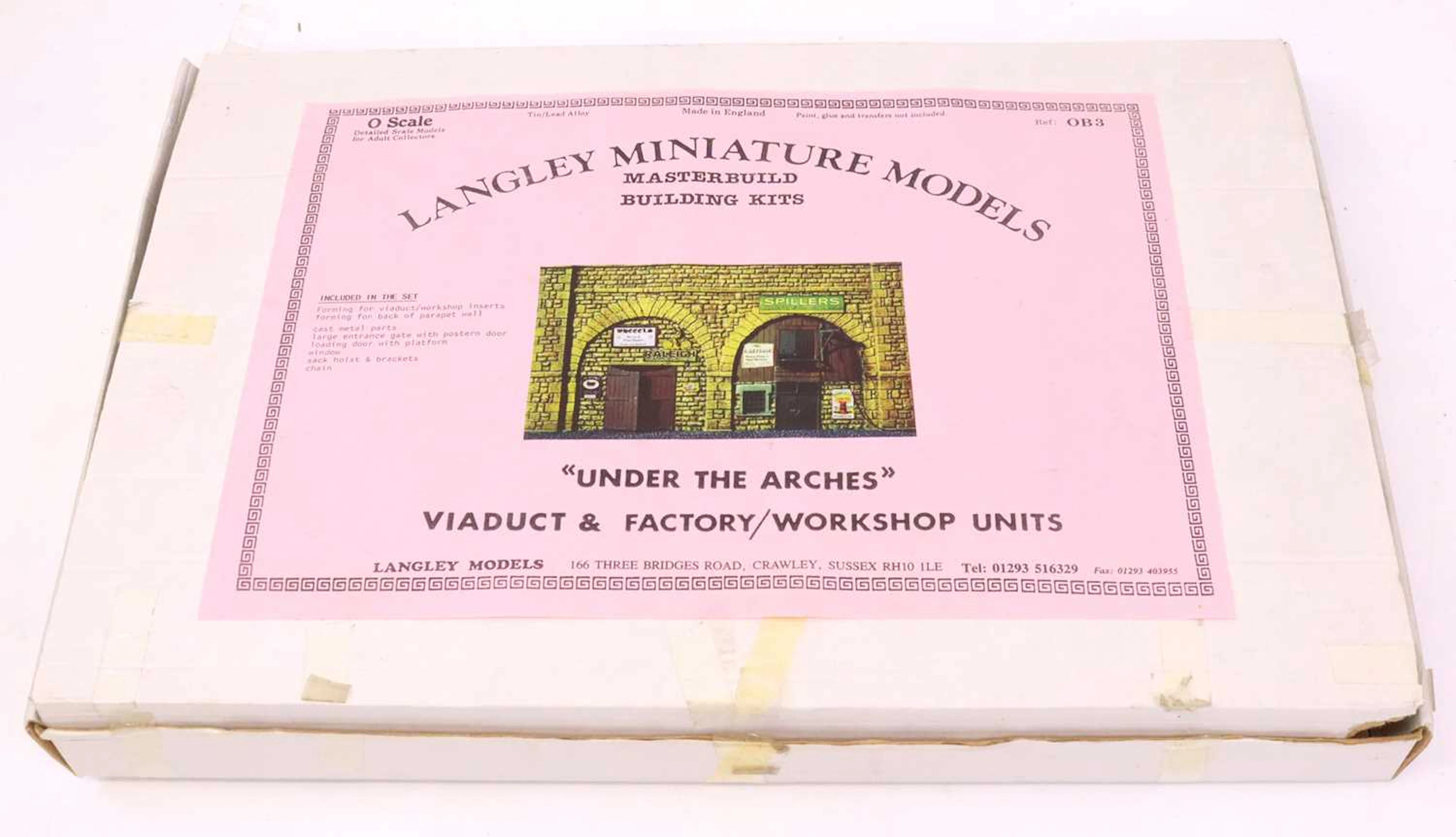 Lot 599 - Box for O-gauge Langley Miniature models kit
