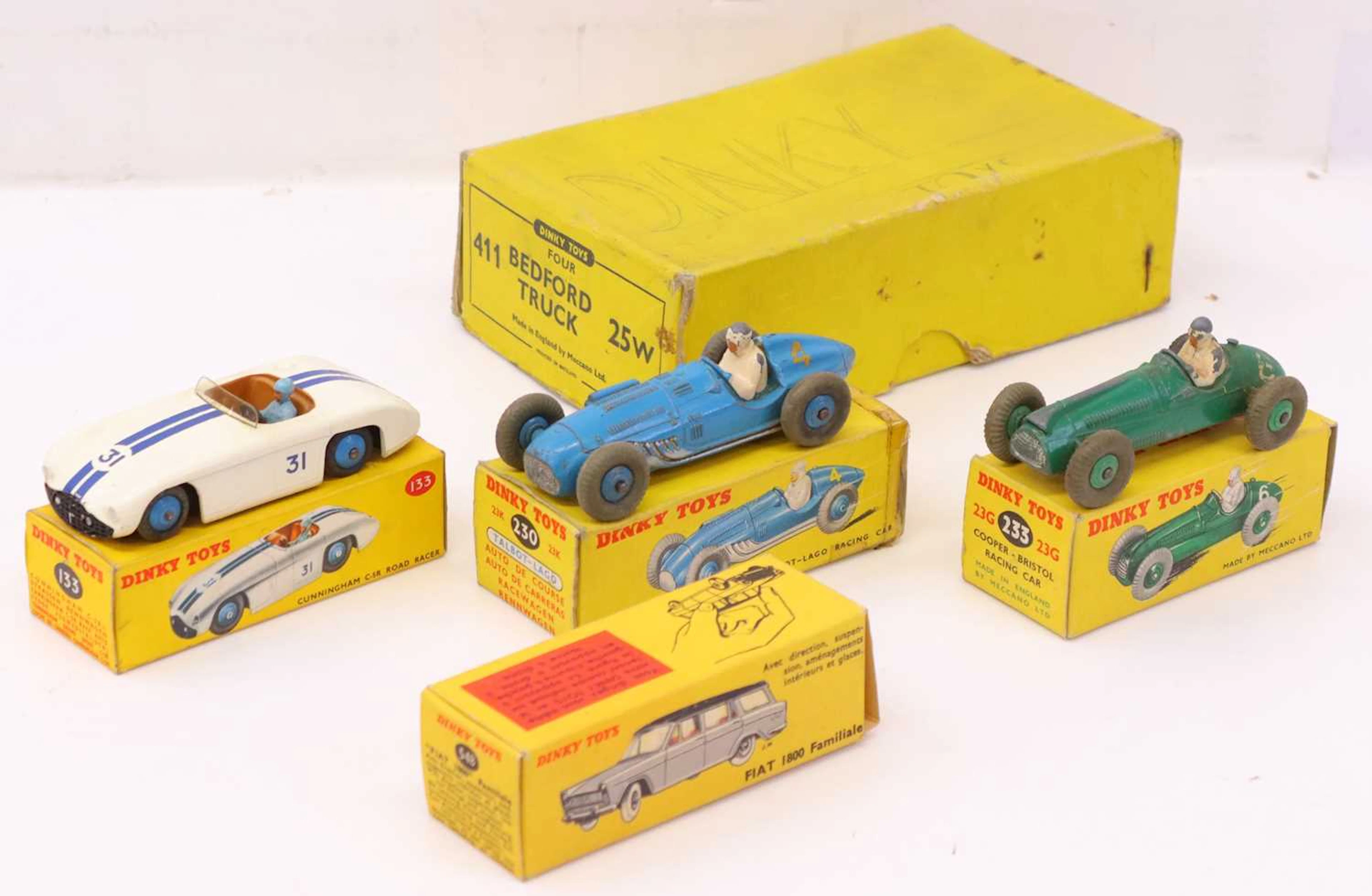 Lot 122 - Dinky Toys group of 3 racing diecasts to