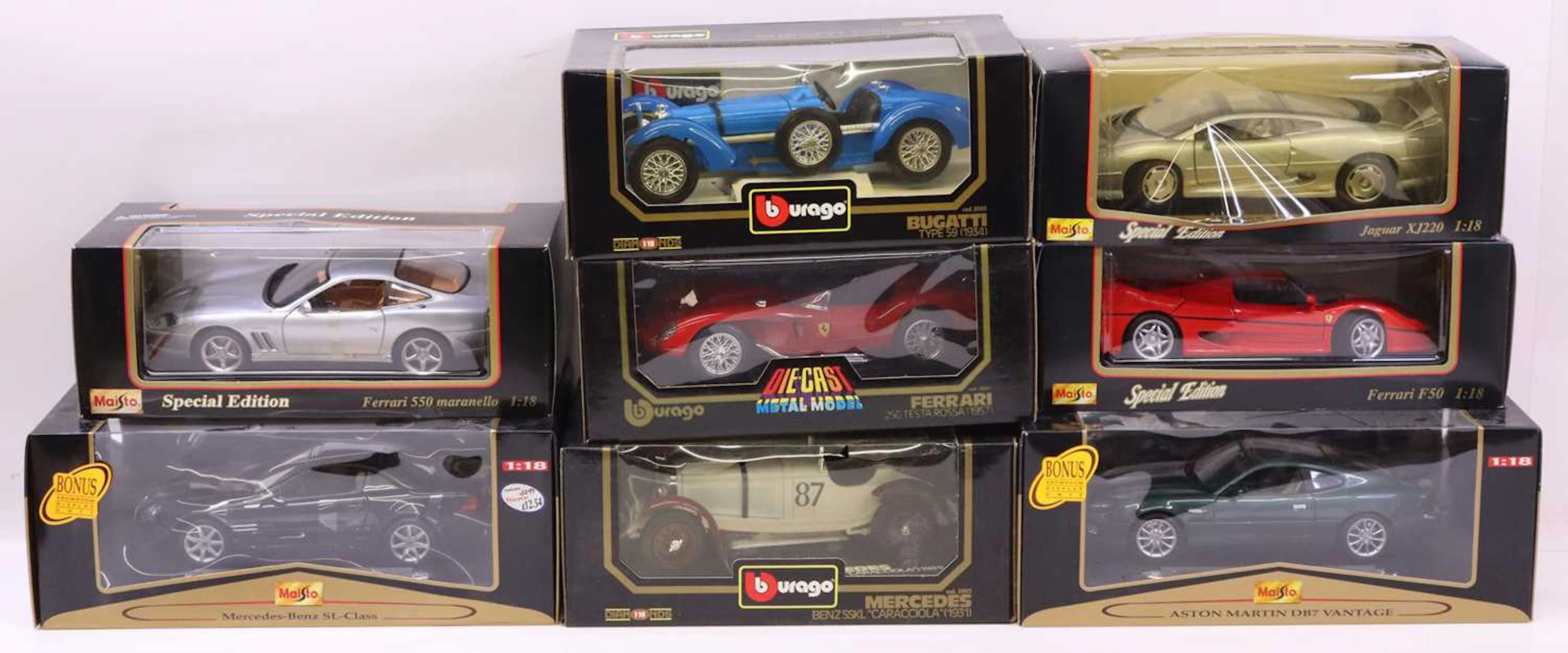 Lot 372 - Maisto and Burago 1/18th scale boxed diecast
