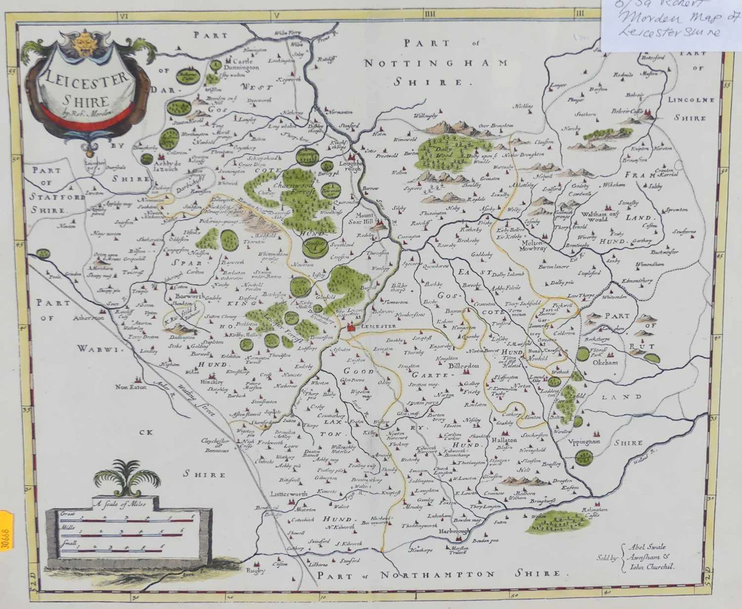 Lot 536 - After Robert Morden - engraved County Map of