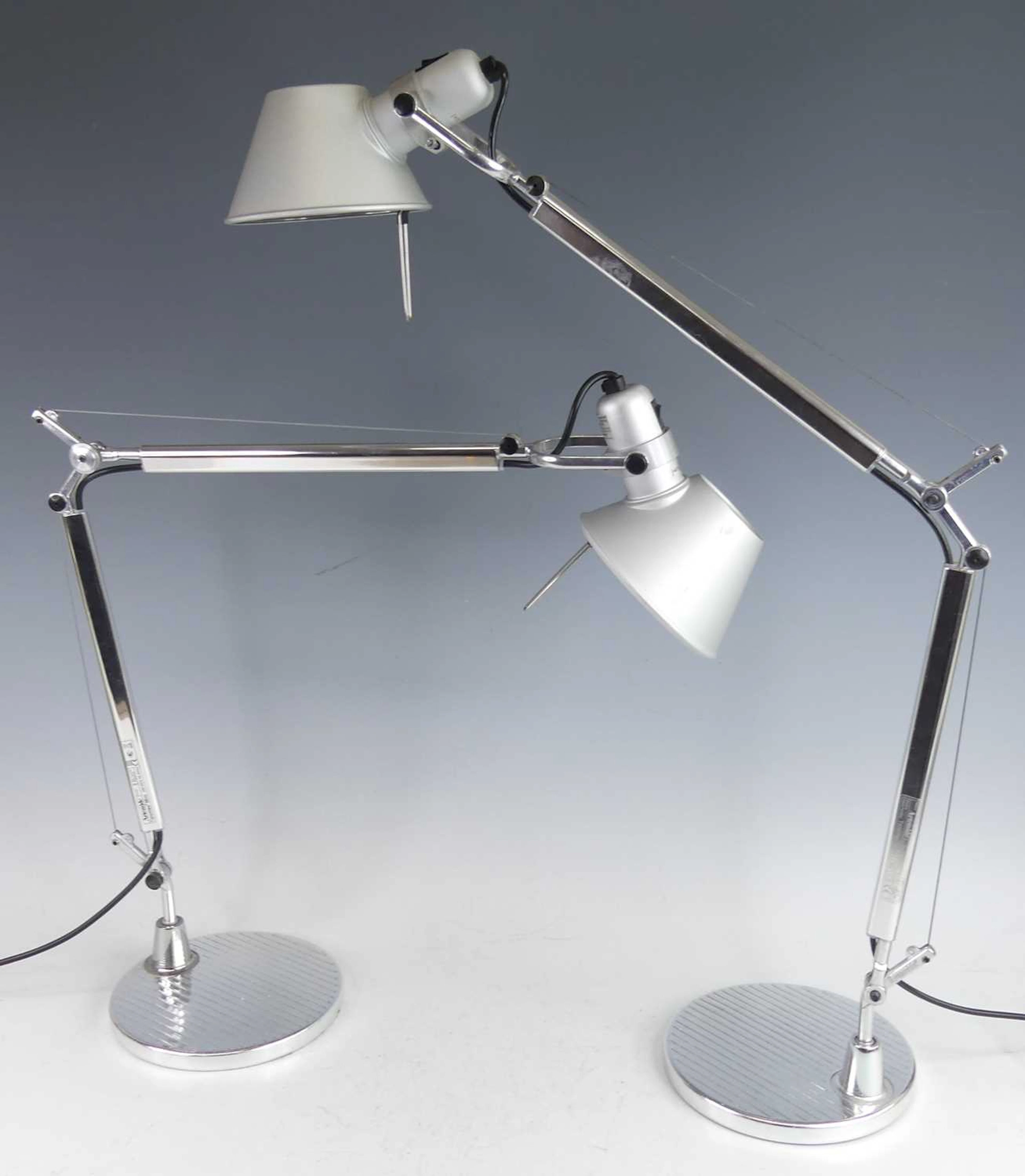 Lot 205 - A pair of Artemide 'Tolomeo' aluminium desk