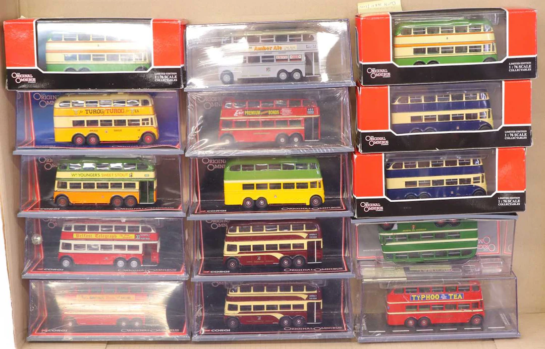Lot 278 - 15 boxed Corgi Original Omnibus 1/76th scale