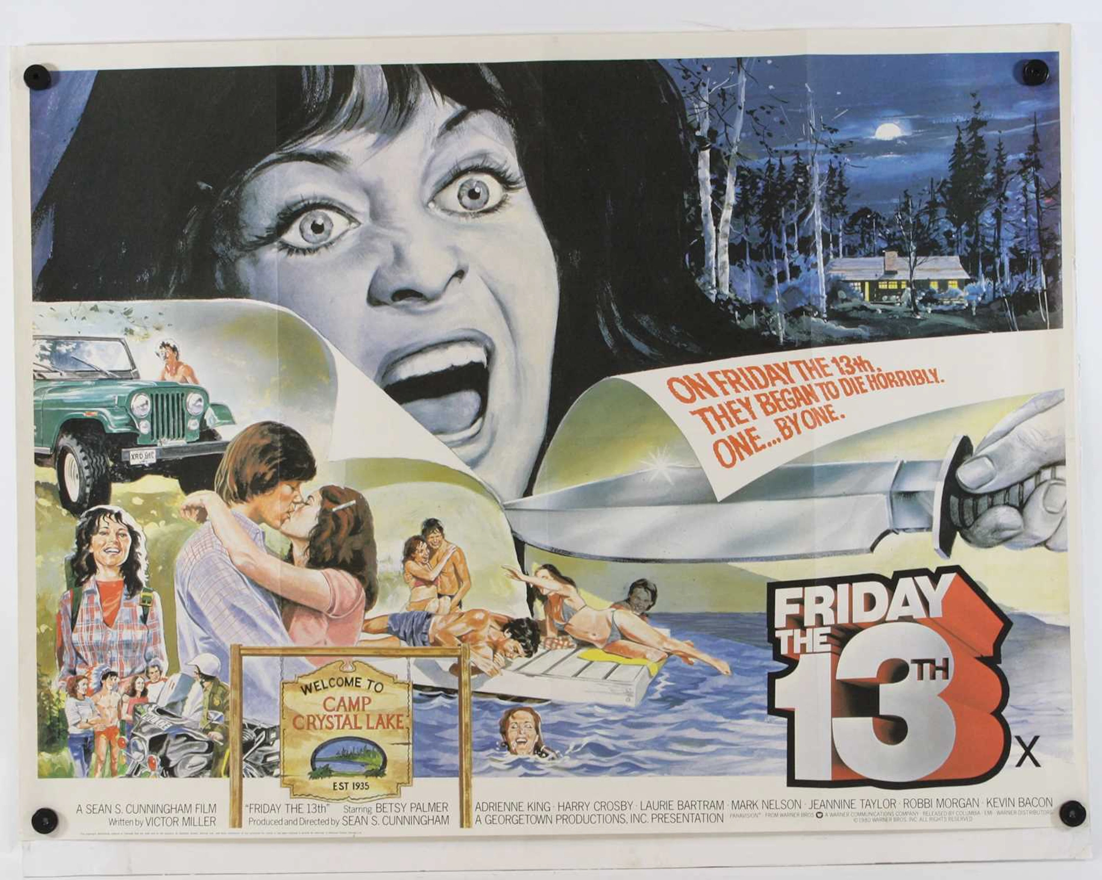 Lot 1075 - Friday The 13th, 1980, UK quad film poster