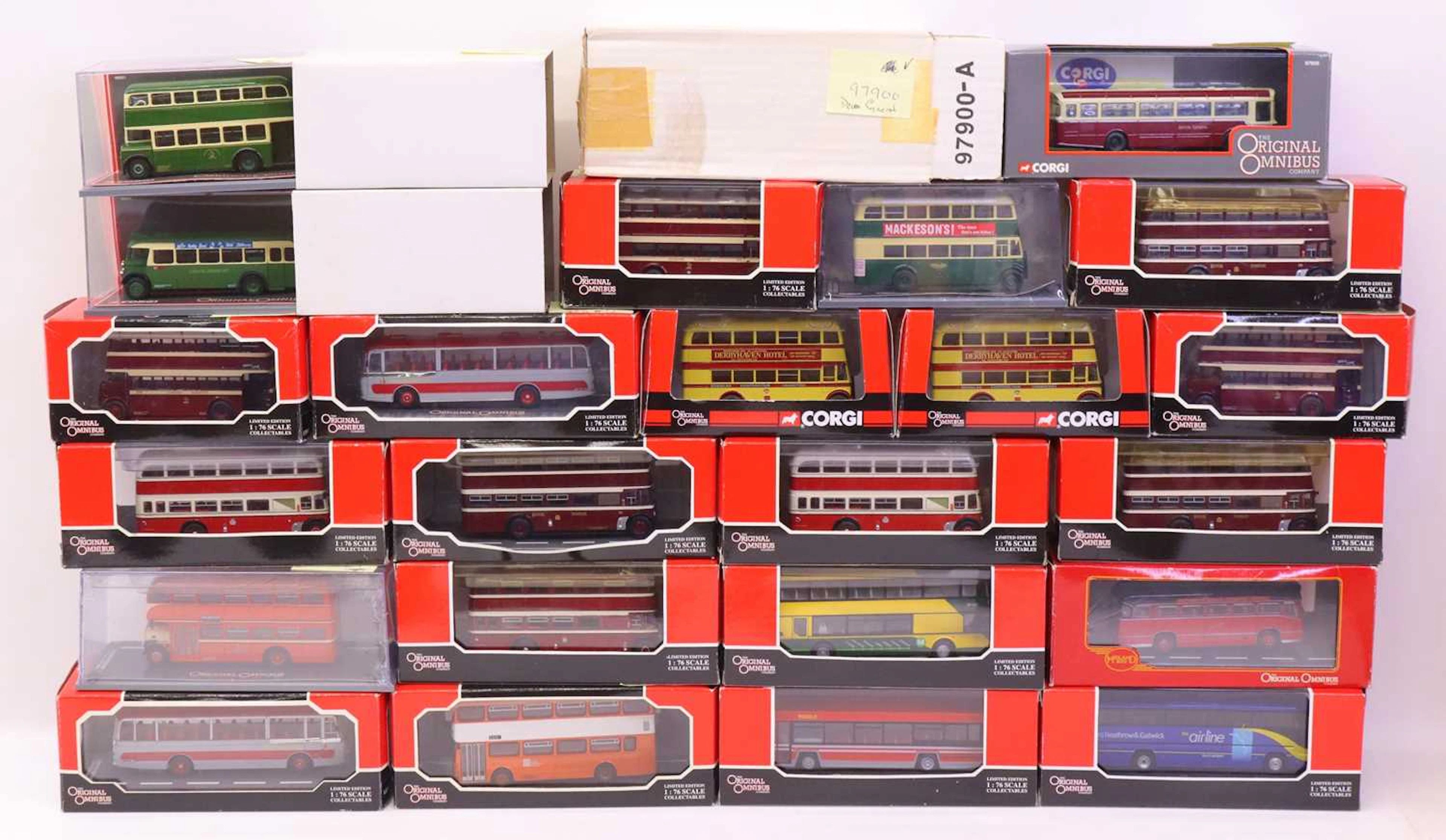 Lot 245 - 23 various boxed Corgi Original Omnibus