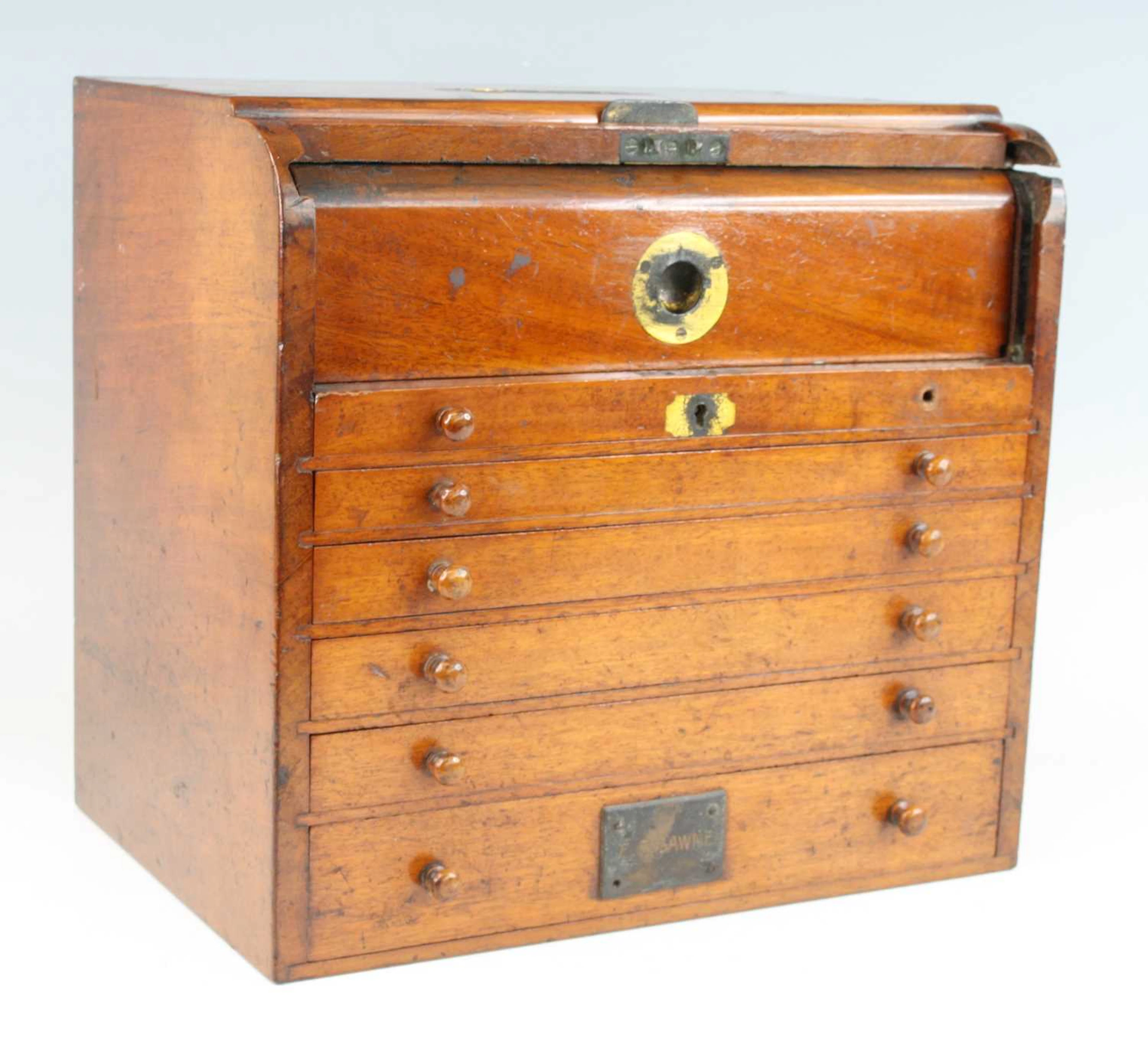 Lot 3369 - A Victorian mahogany table top cabinet, the