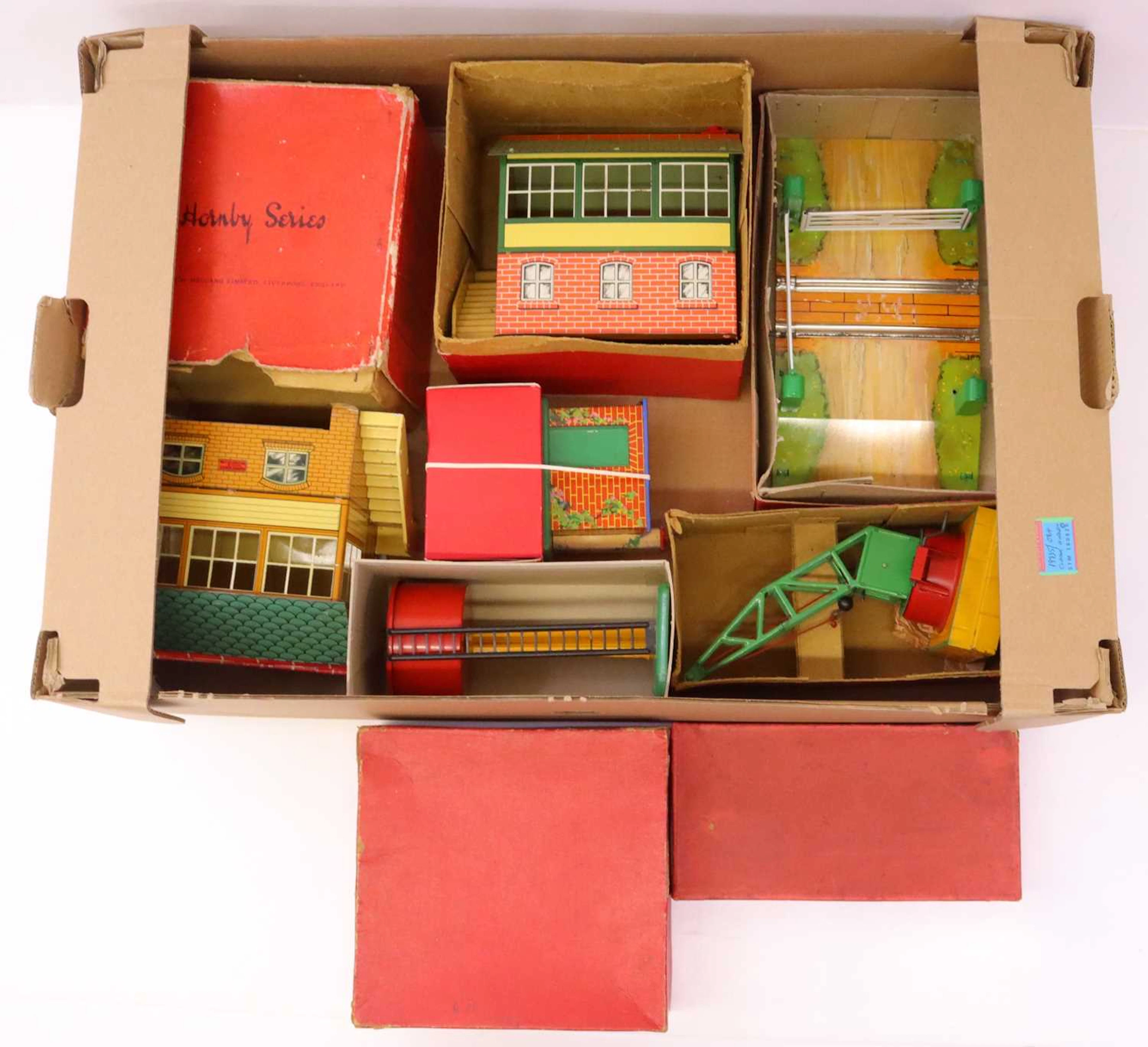 Lot 342 - Large tray containing Hornby accessories: