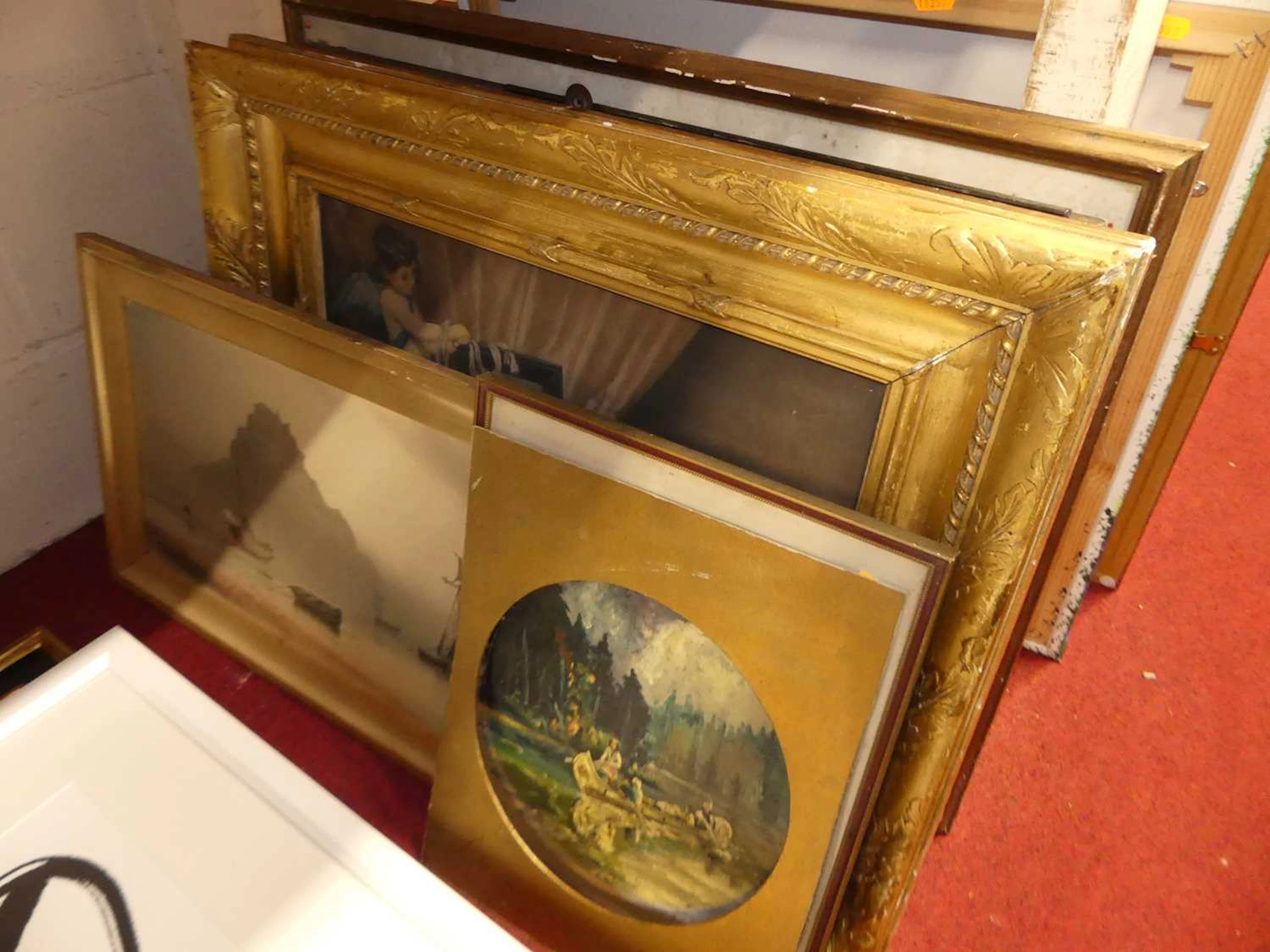 Lot 1077 - Pictures and prints to include Garman