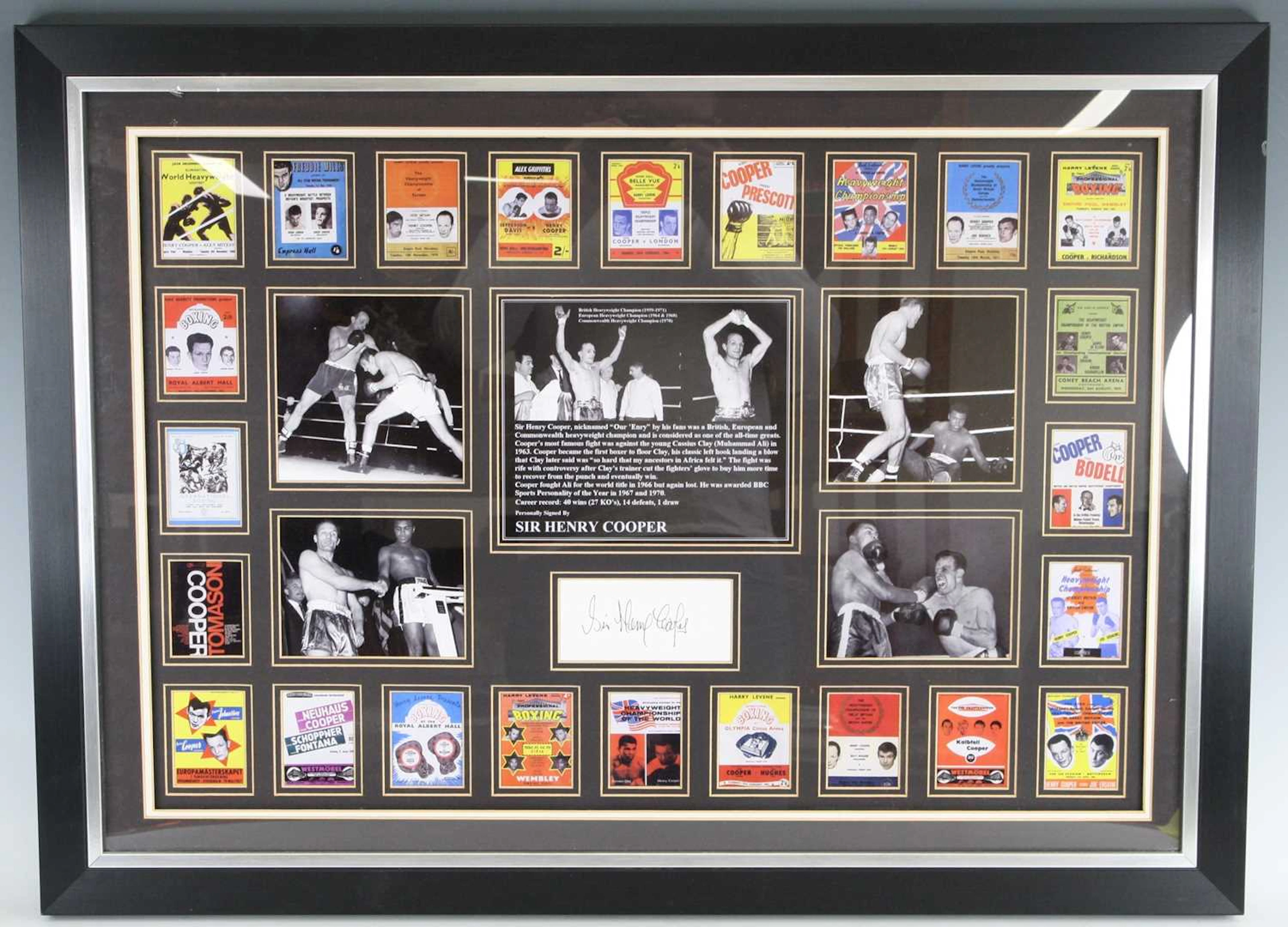 Lot 1131 - Sir Henry Cooper (1934-2011), a hand-signed