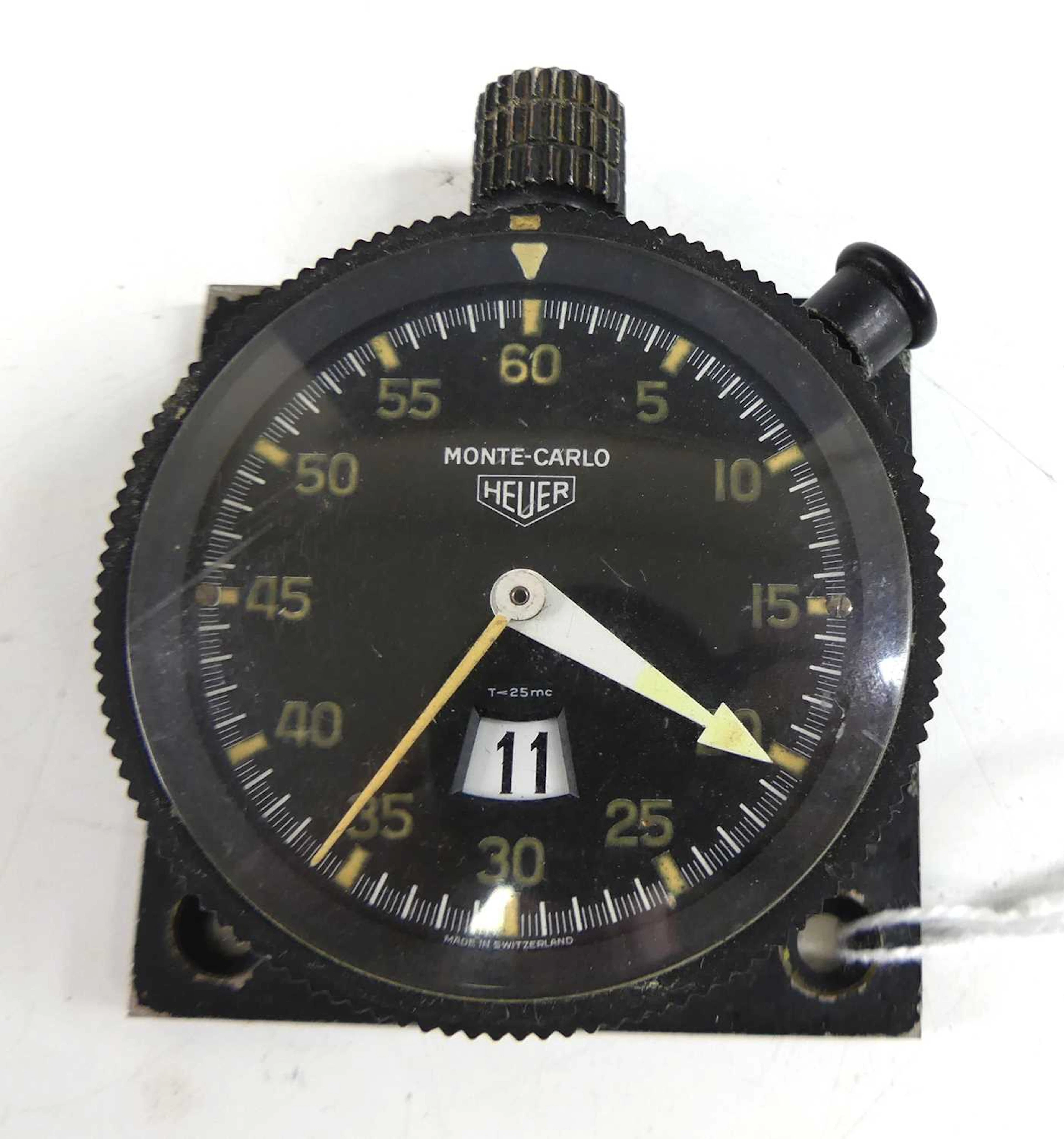Lot 2529 - A Heuer Monte-Carlo dashboard timer, having