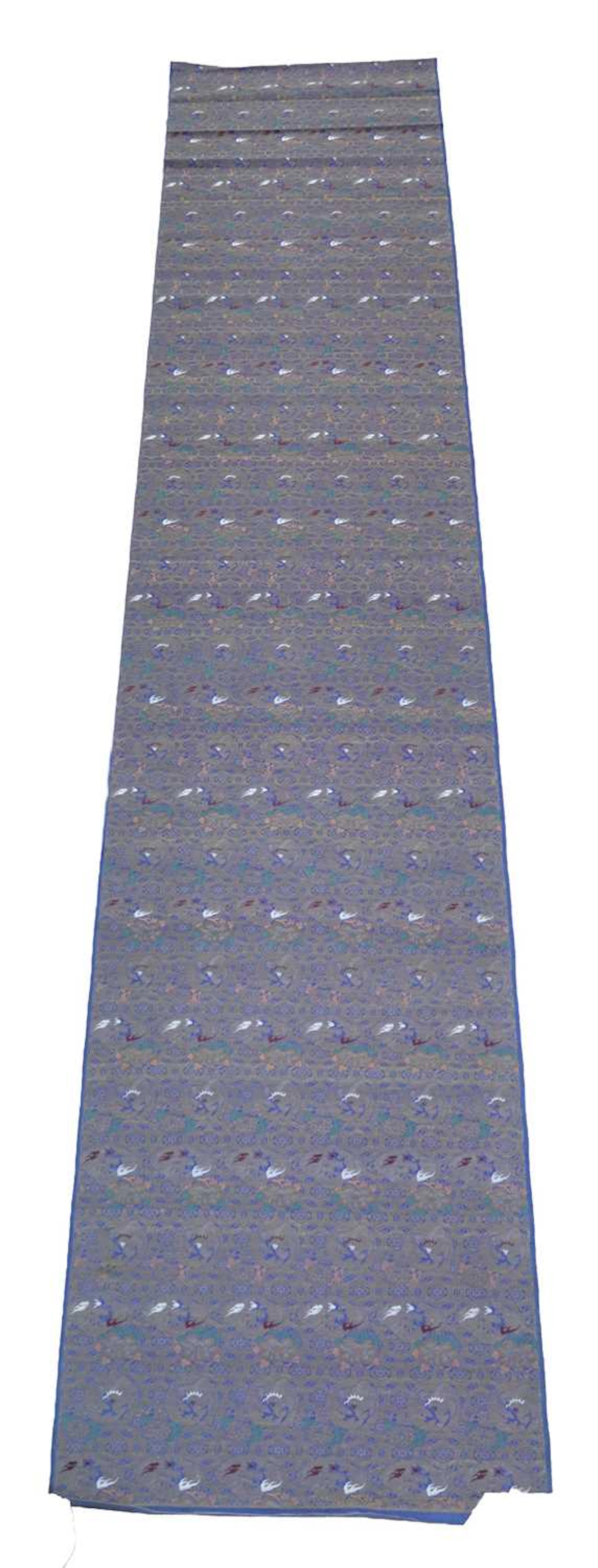 Lot 92 - A Chinese kesi silk textile panel decorated