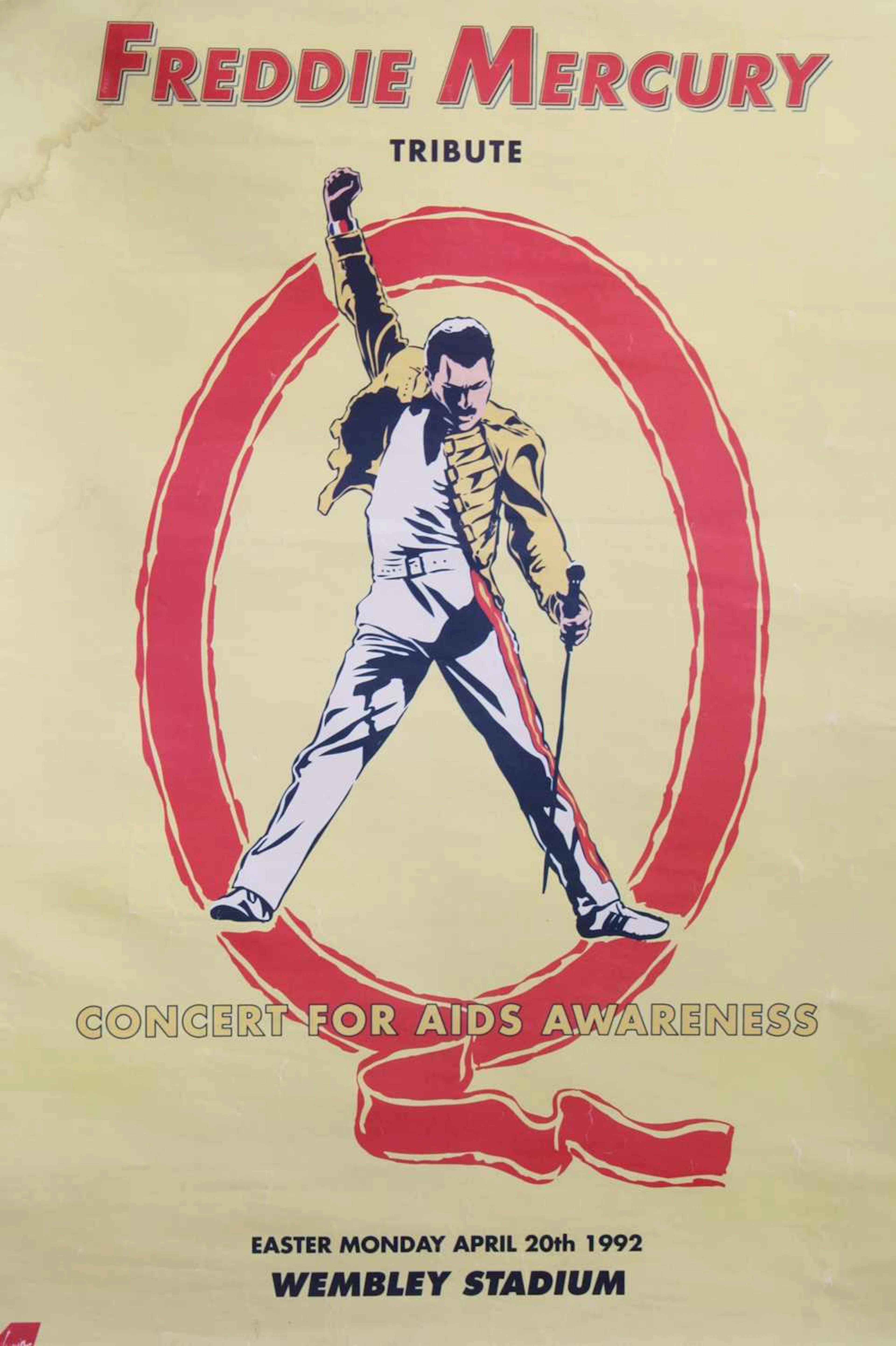 Lot 1126 - Freddie Mercury - an advertising poster for