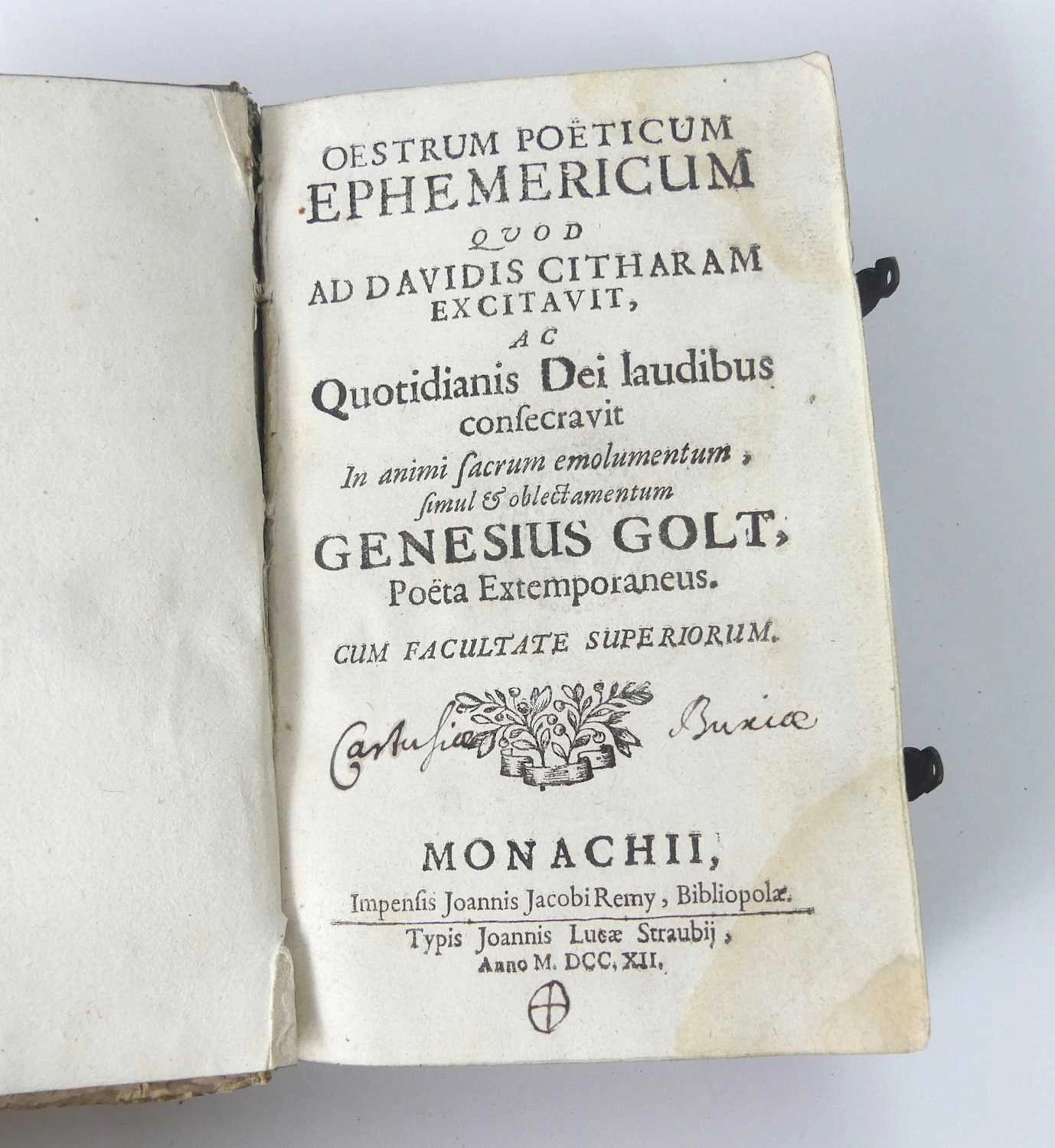 Lot 110 - Eggs, Leontius von; Oestrum poeticum