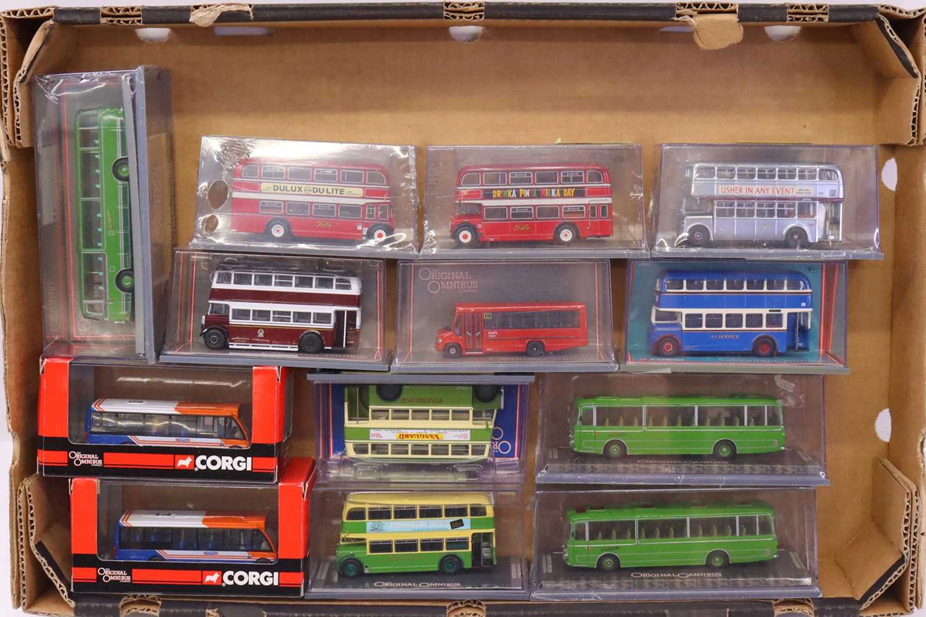 Lot 279 - 13 boxed Corgi Original Omnibus 1/76th scale