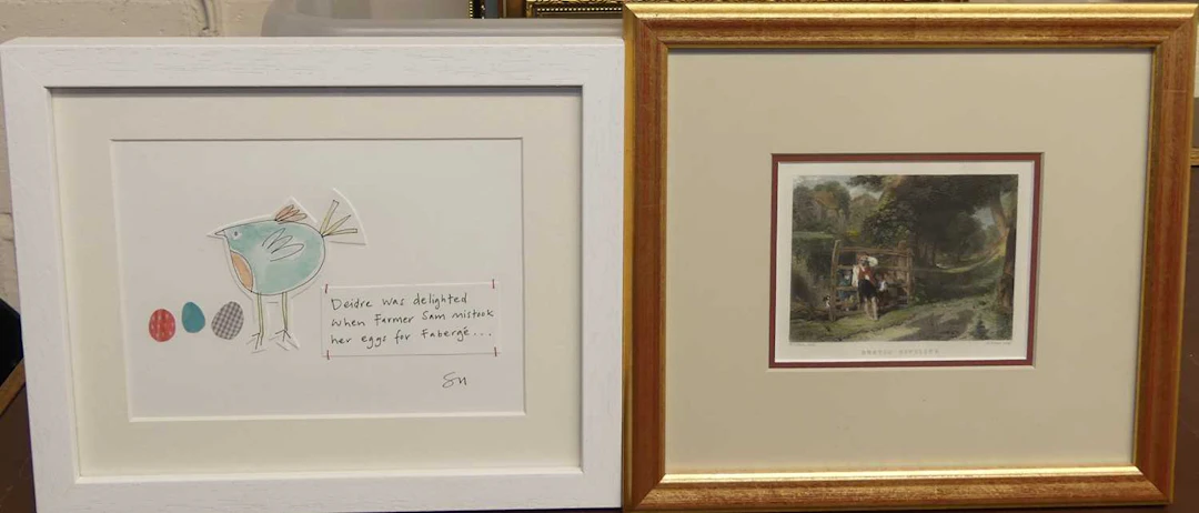 Lot 574 - A box of assorted pictures and prints, to