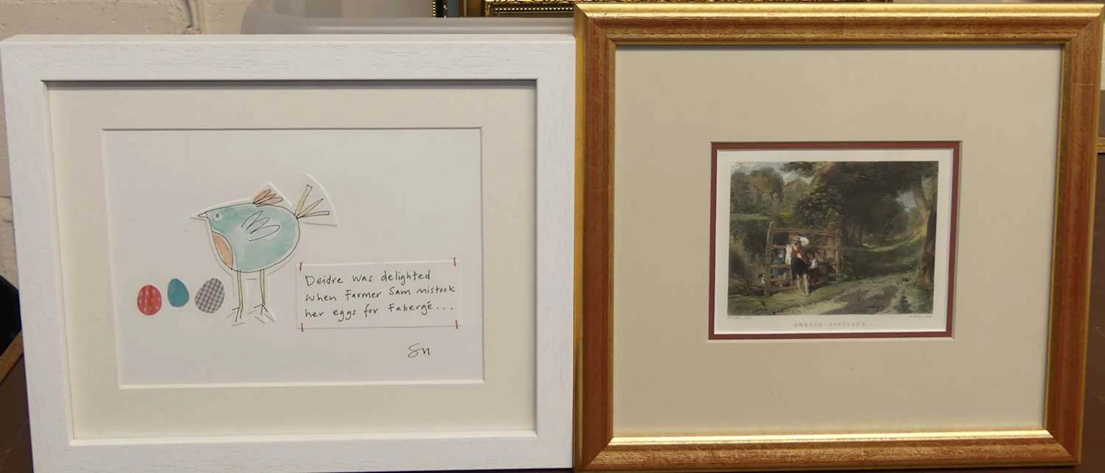 Lot 574 - A box of assorted pictures and prints, to