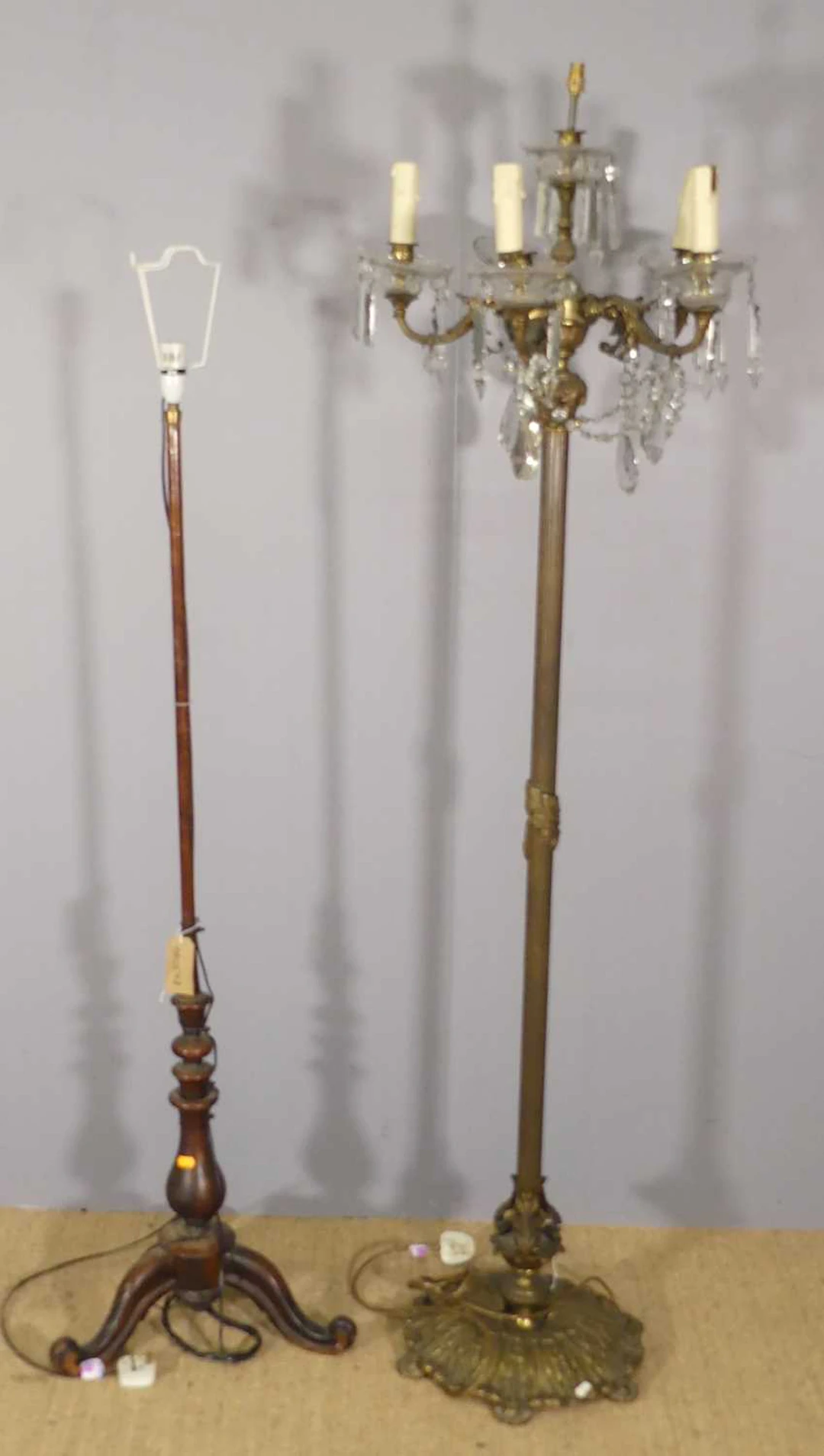 Lot 678 - A heavy cast gilt brass freestanding