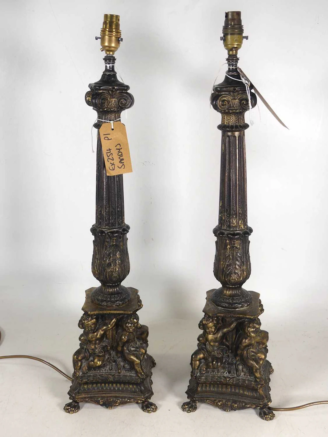 Lot 70 - A pair of contemporary bronzed cast metal