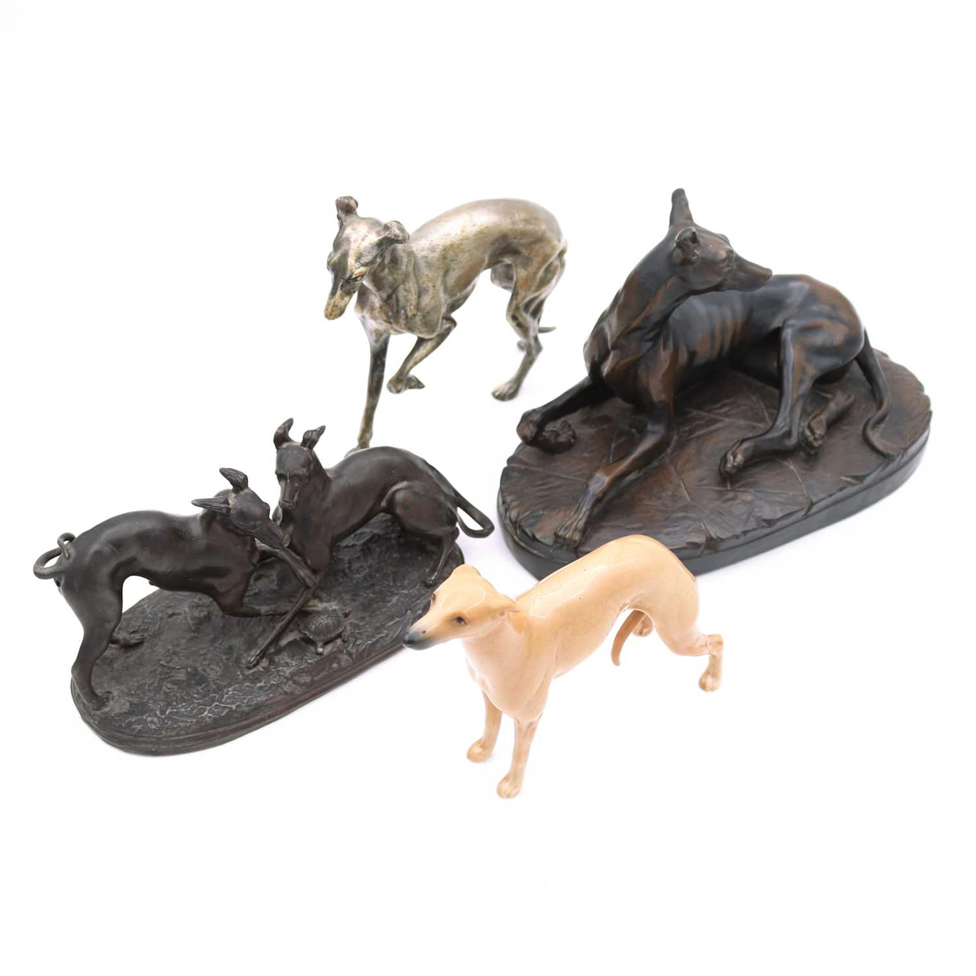 Lot 12 - An early 20th century spelter figure group of