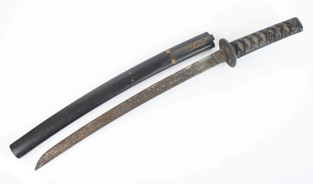Lot 1250 - A Japanese Gendaito Wakizashi, the 43cm