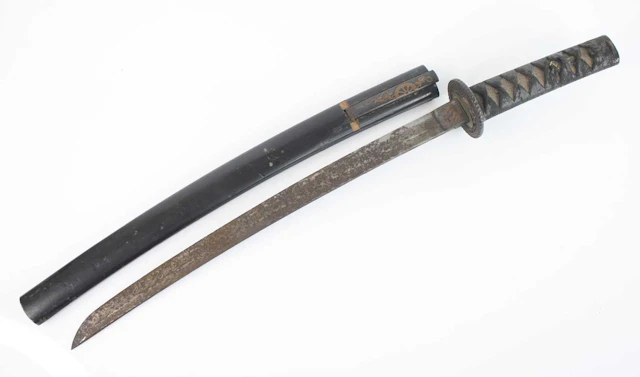 Lot 1250 - A Japanese Gendaito Wakizashi, the 43cm