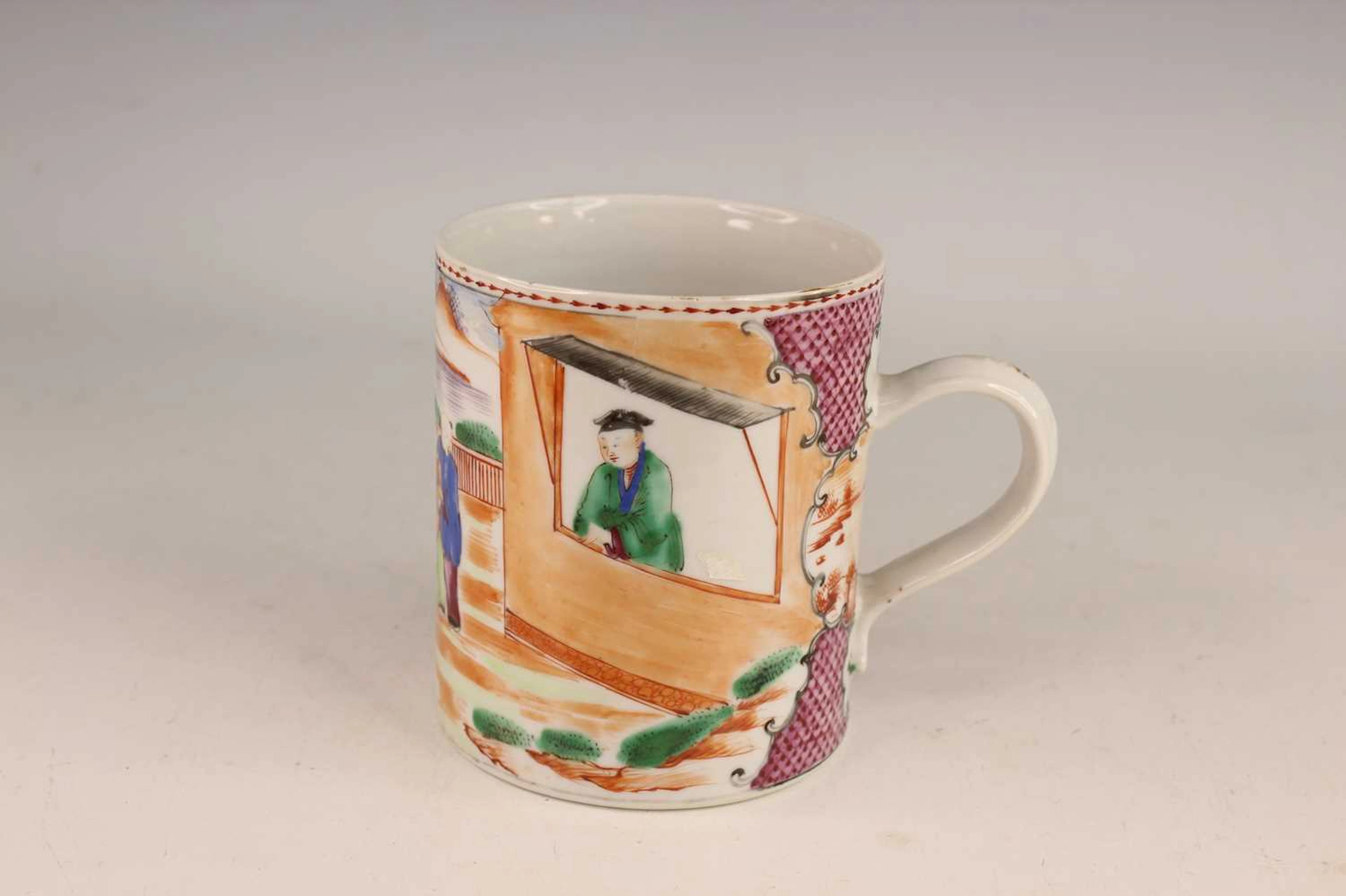 Lot 121 - A Chinese Export Famille Rose Porcelain Mug