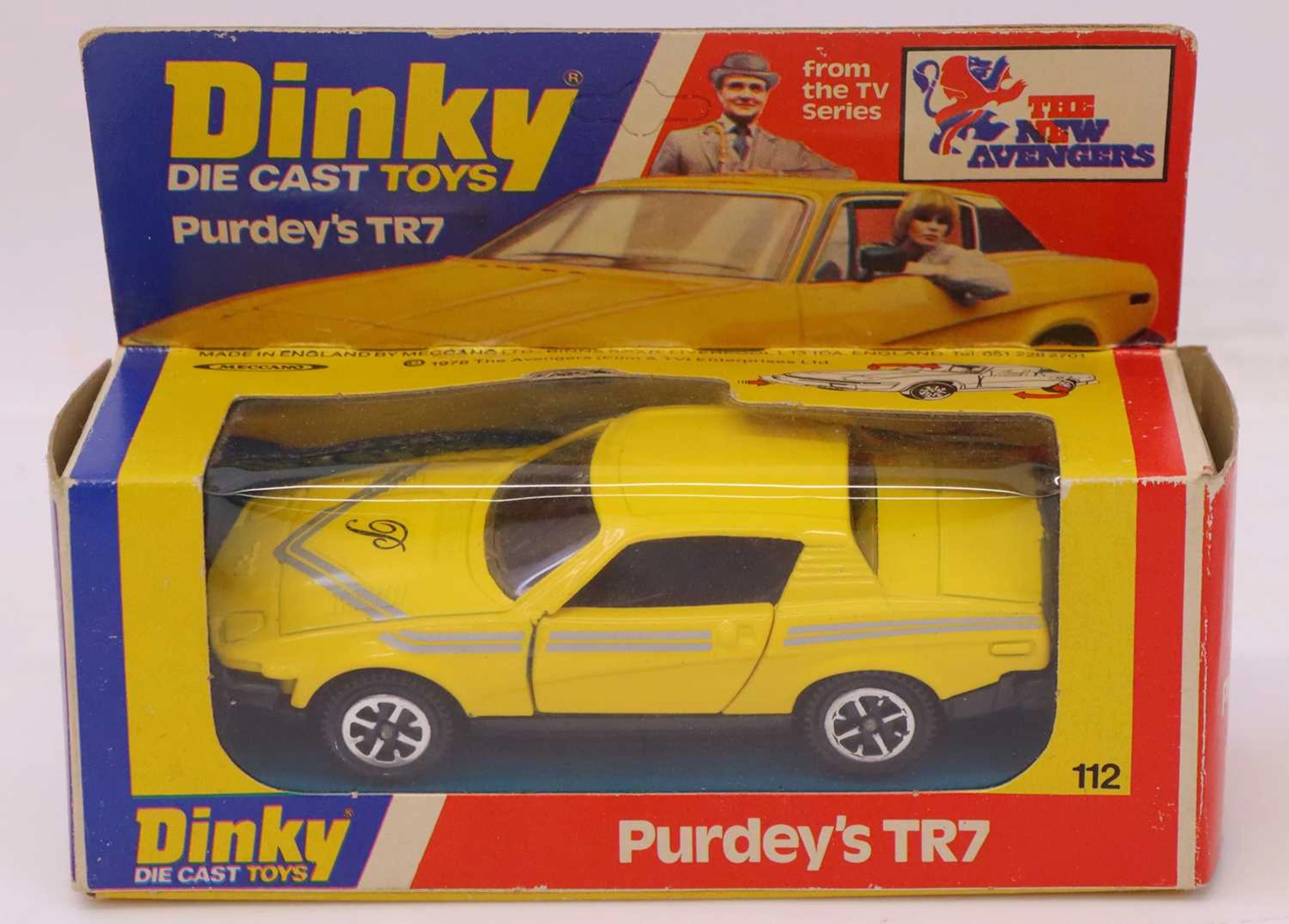 Lot 119 - A Dinky Toys No. 112 Purdy's TR7, comprising