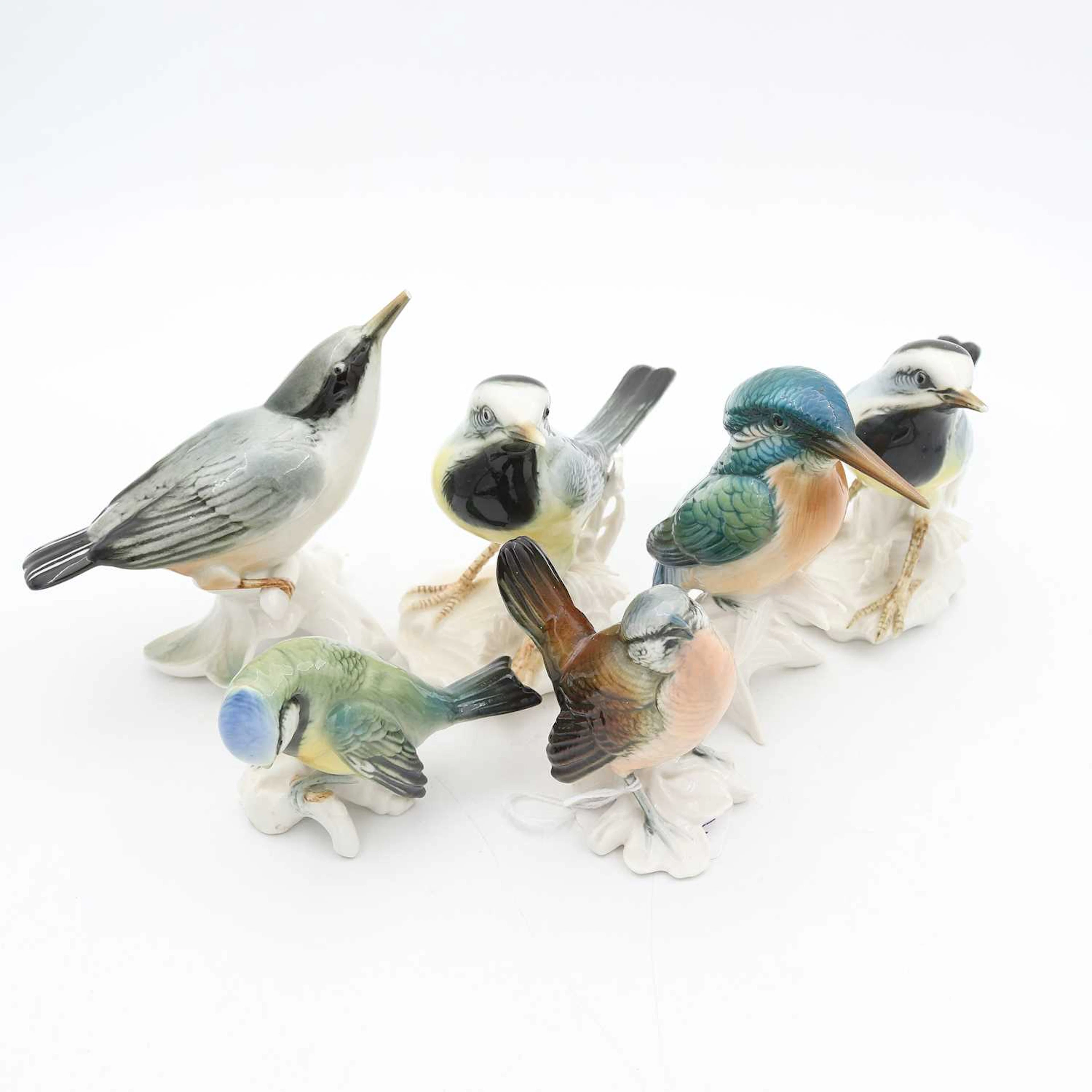 Lot 131 - A group of six Karl Ens porcelain figures of