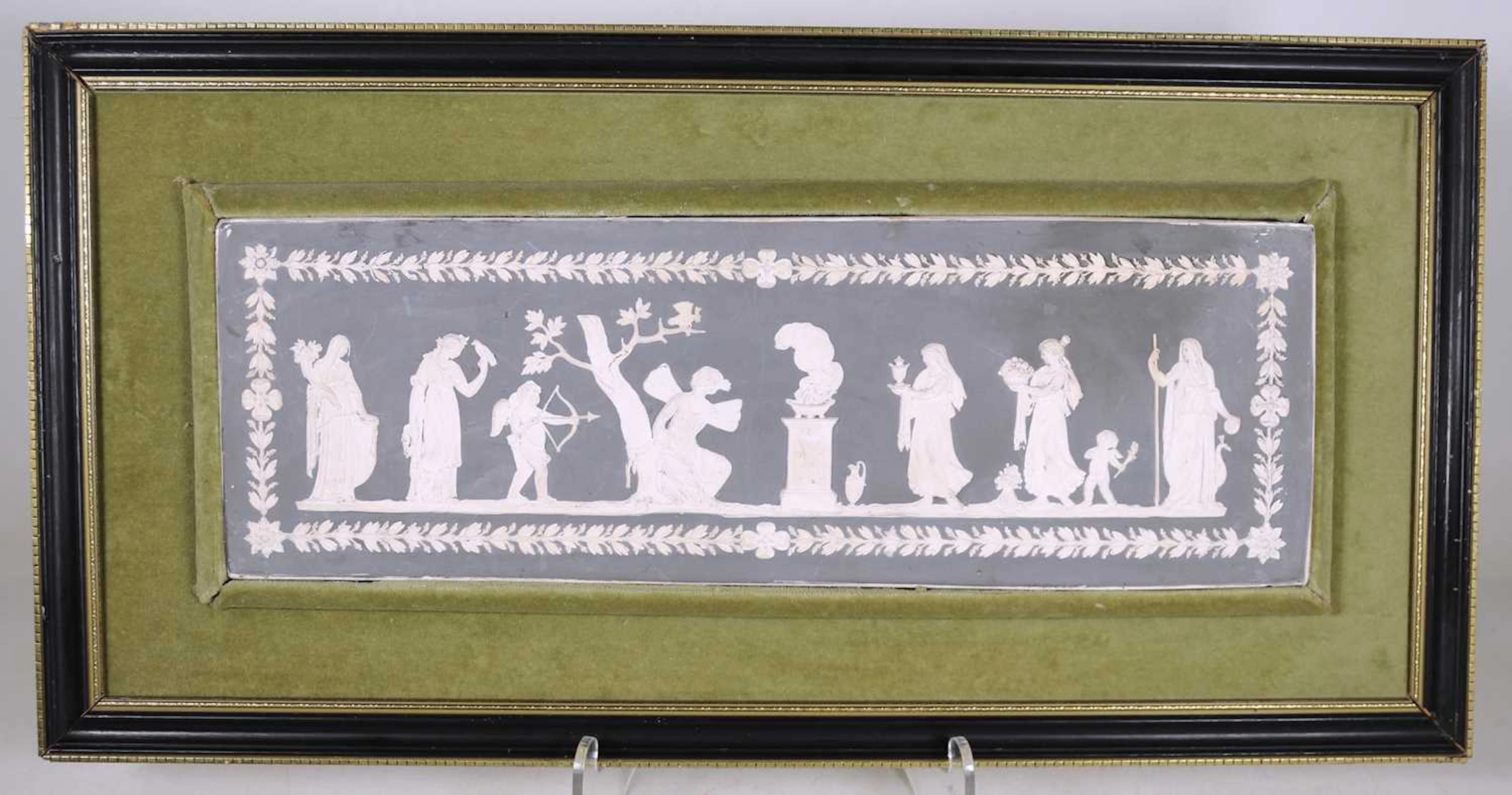 Lot 6 - An early 19th century Jasperware plaque