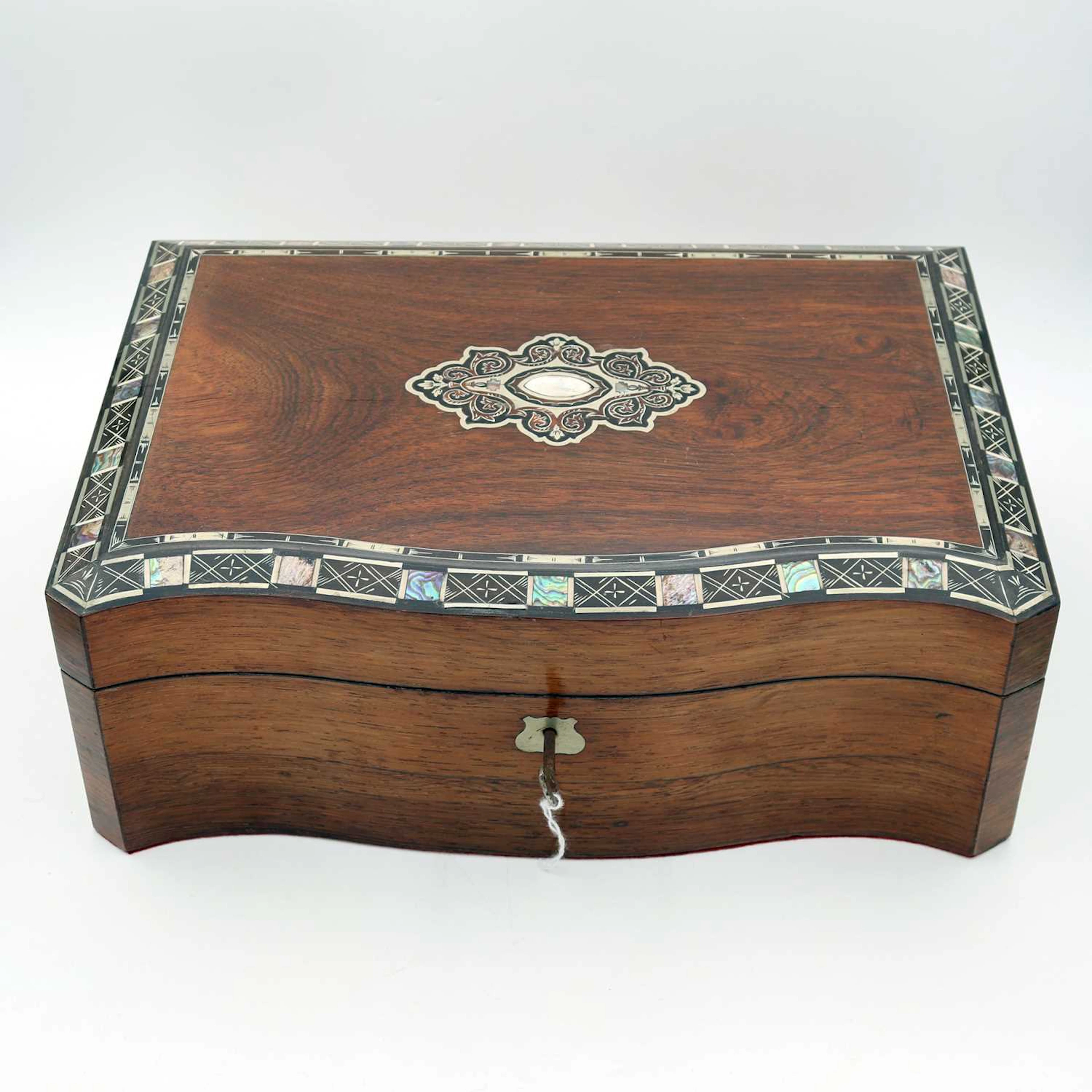 Lot 35 - A 19th century rosewood writing slope, of
