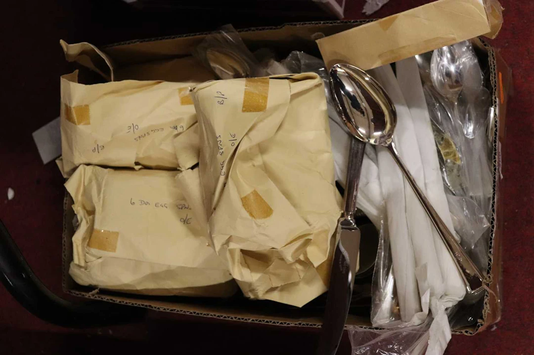 Lot 266 - A collection of flatware, to include silver