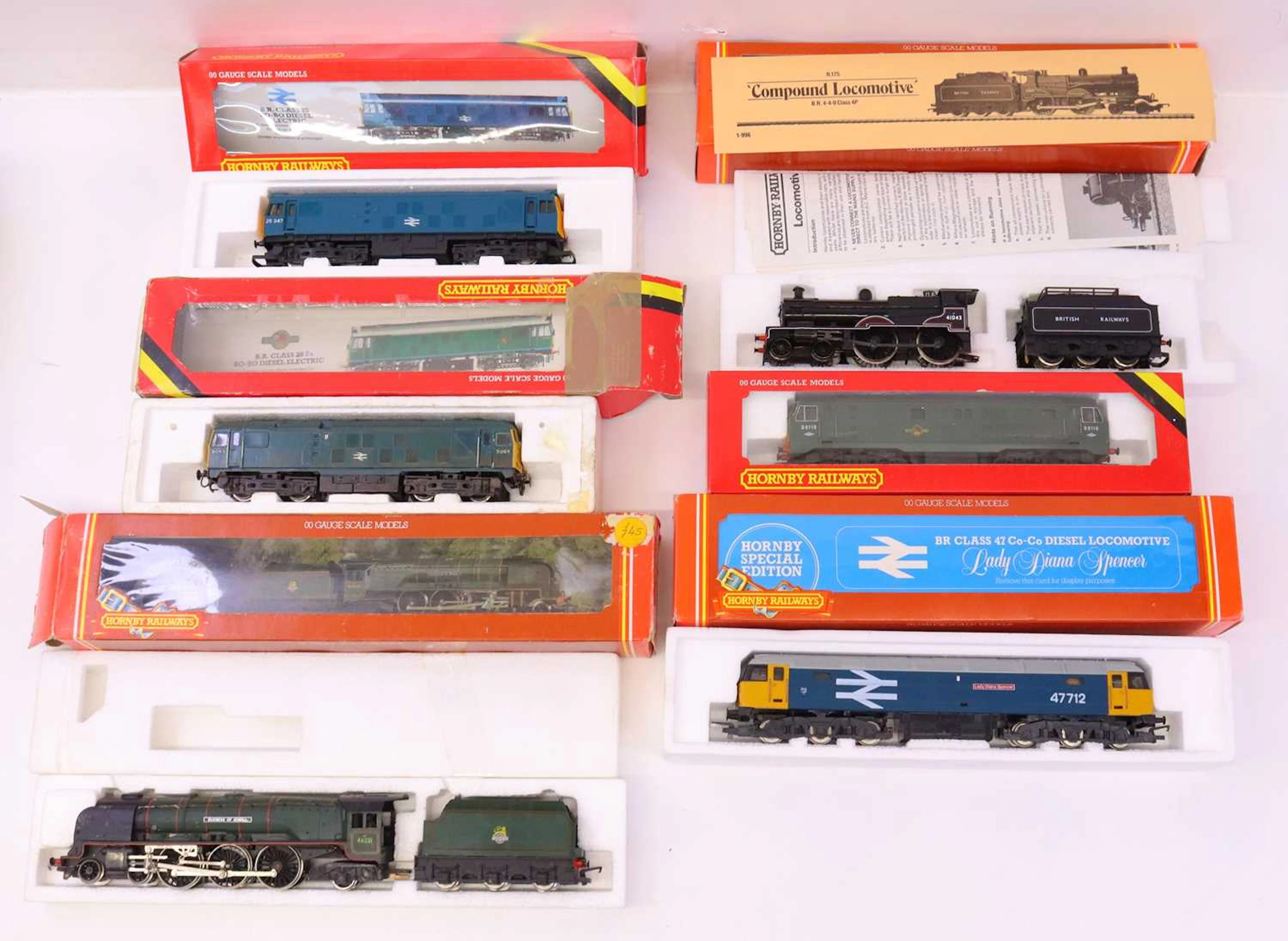Lot 636 - Six Hornby 00 gauge locos to include a Class