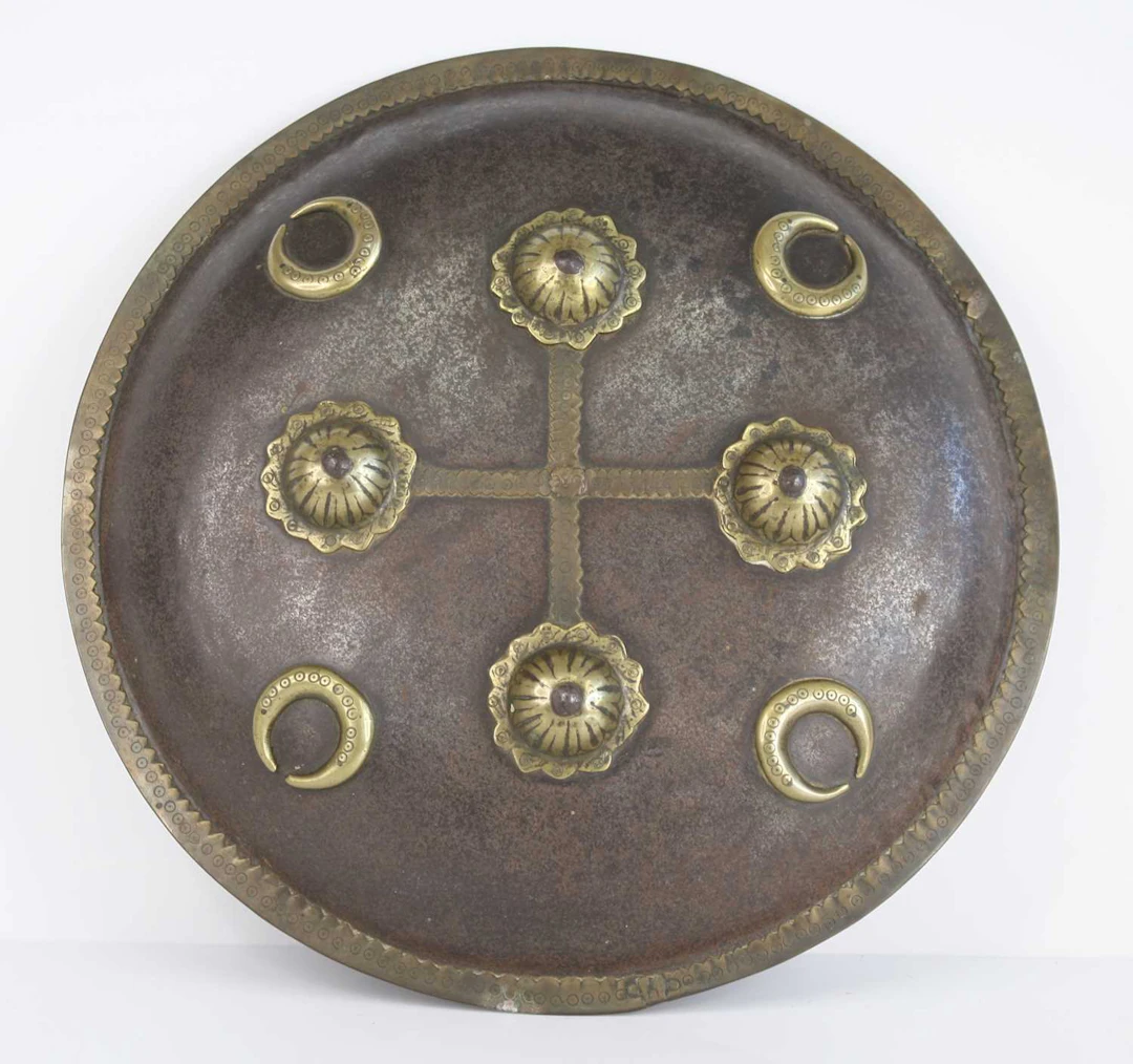 Lot 1273 - A 19th century Indo-Persian steel dhal, of