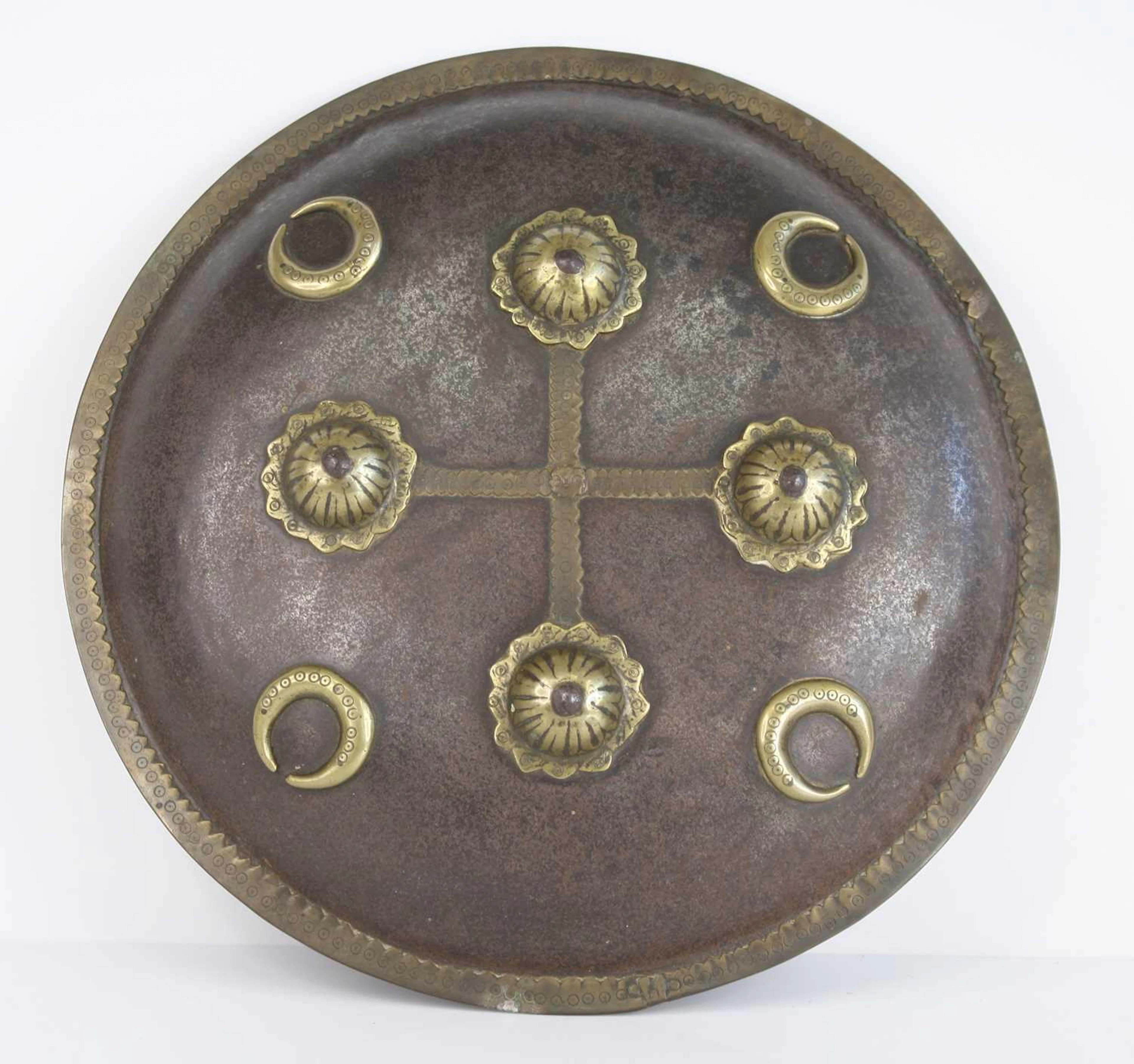 Lot 1273 - A 19th century Indo-Persian steel dhal, of