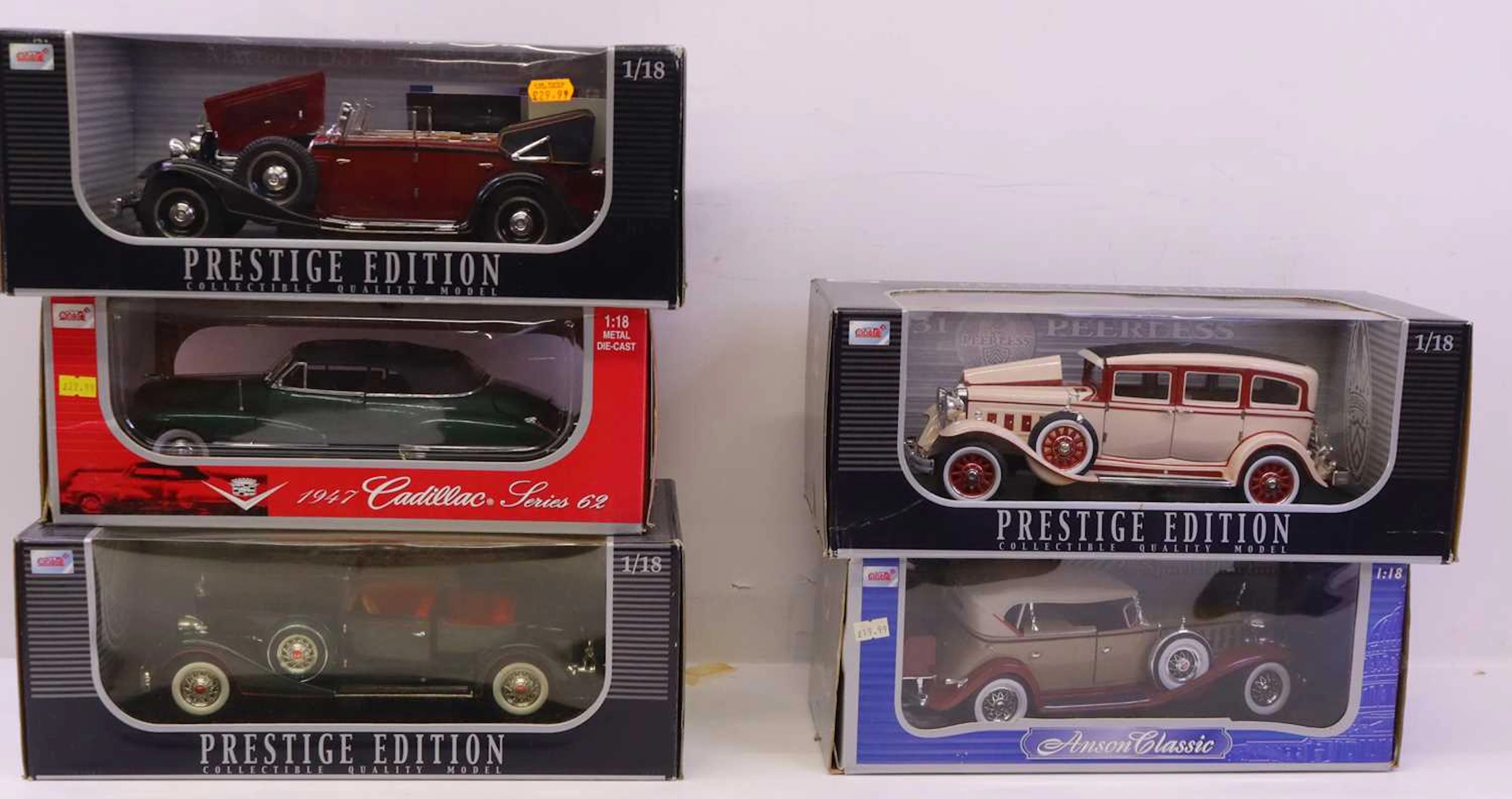 Lot 164 - Anson 1/18 scale group of 5 modern issue