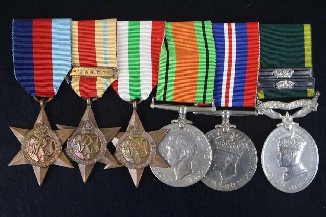 Lot 1272 - A group of six medals to include WW II 1939-