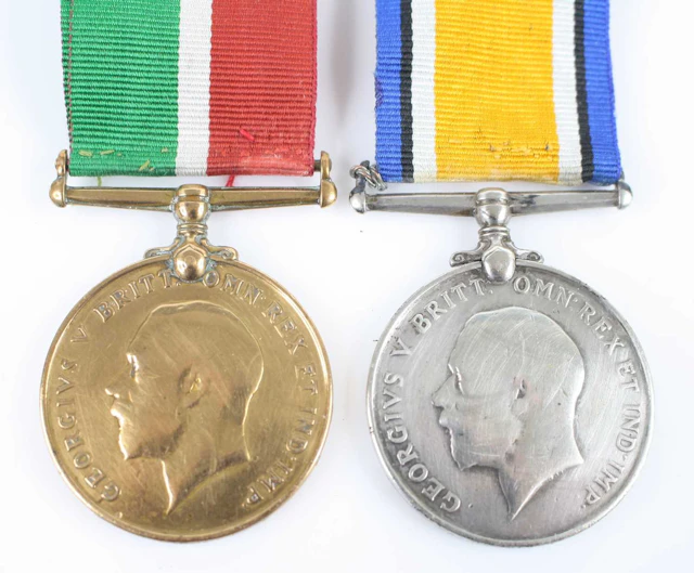 Lot 1203 - A pair of WW I British War and Mercantile