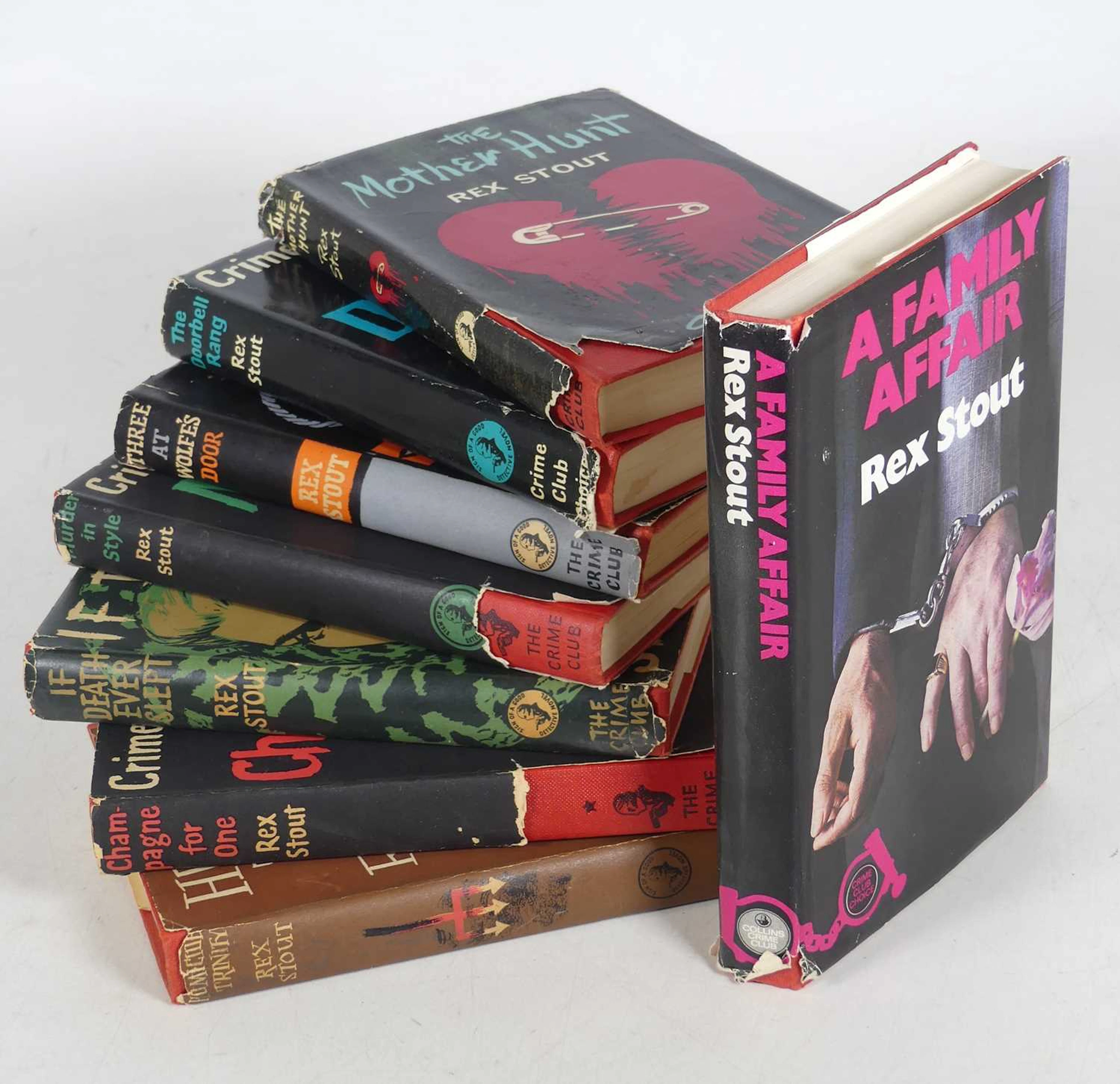 Lot 224 - Stout, Rex, various crime club volumes to