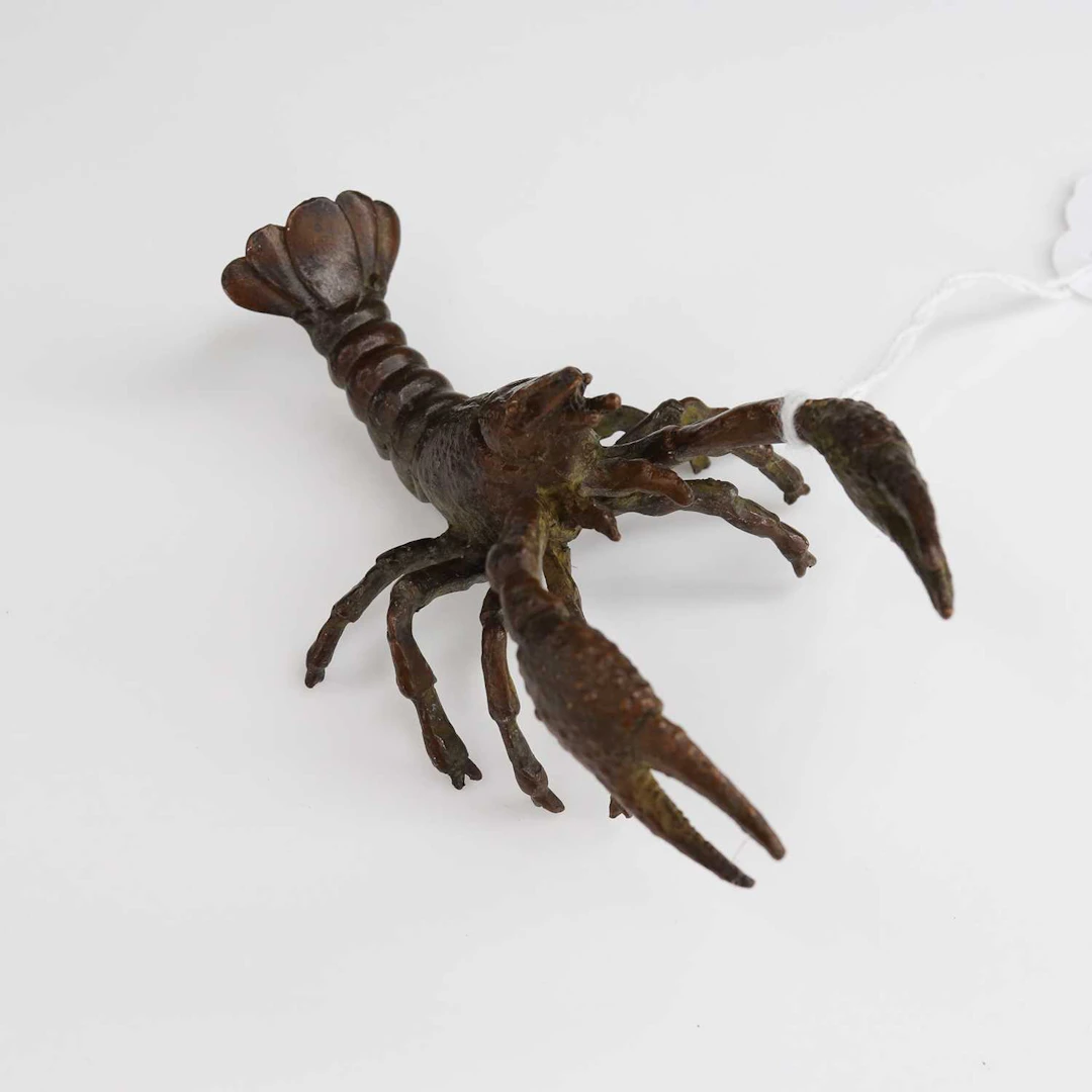 Lot 204 - A reproduction Japanese bronze lobster