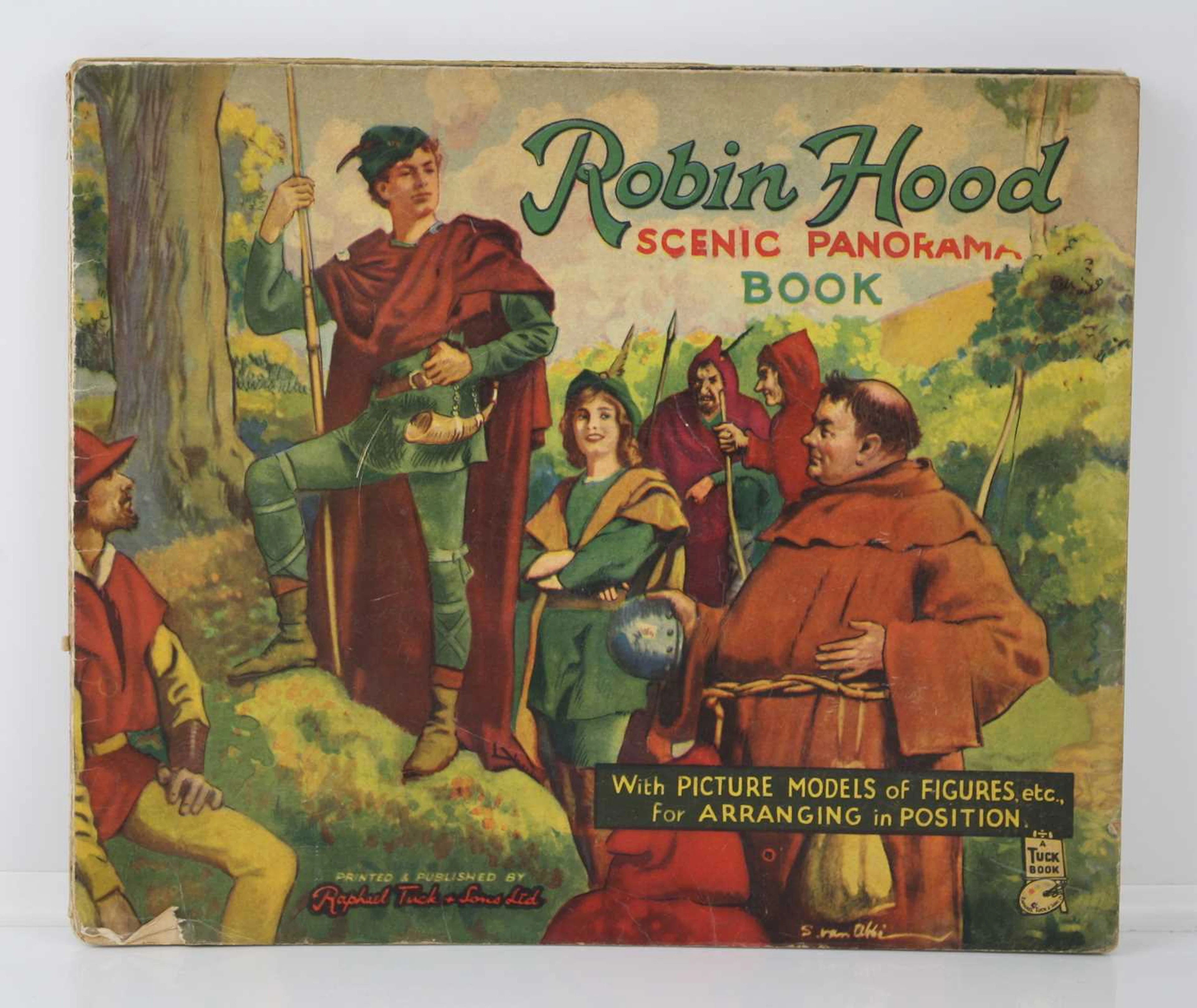 Lot 13 - Robin Hood Scenic Panorama Book, Raphael Tuck