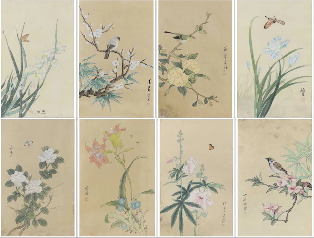 Lot 89 - Eight Chinese framed reproduction paintings