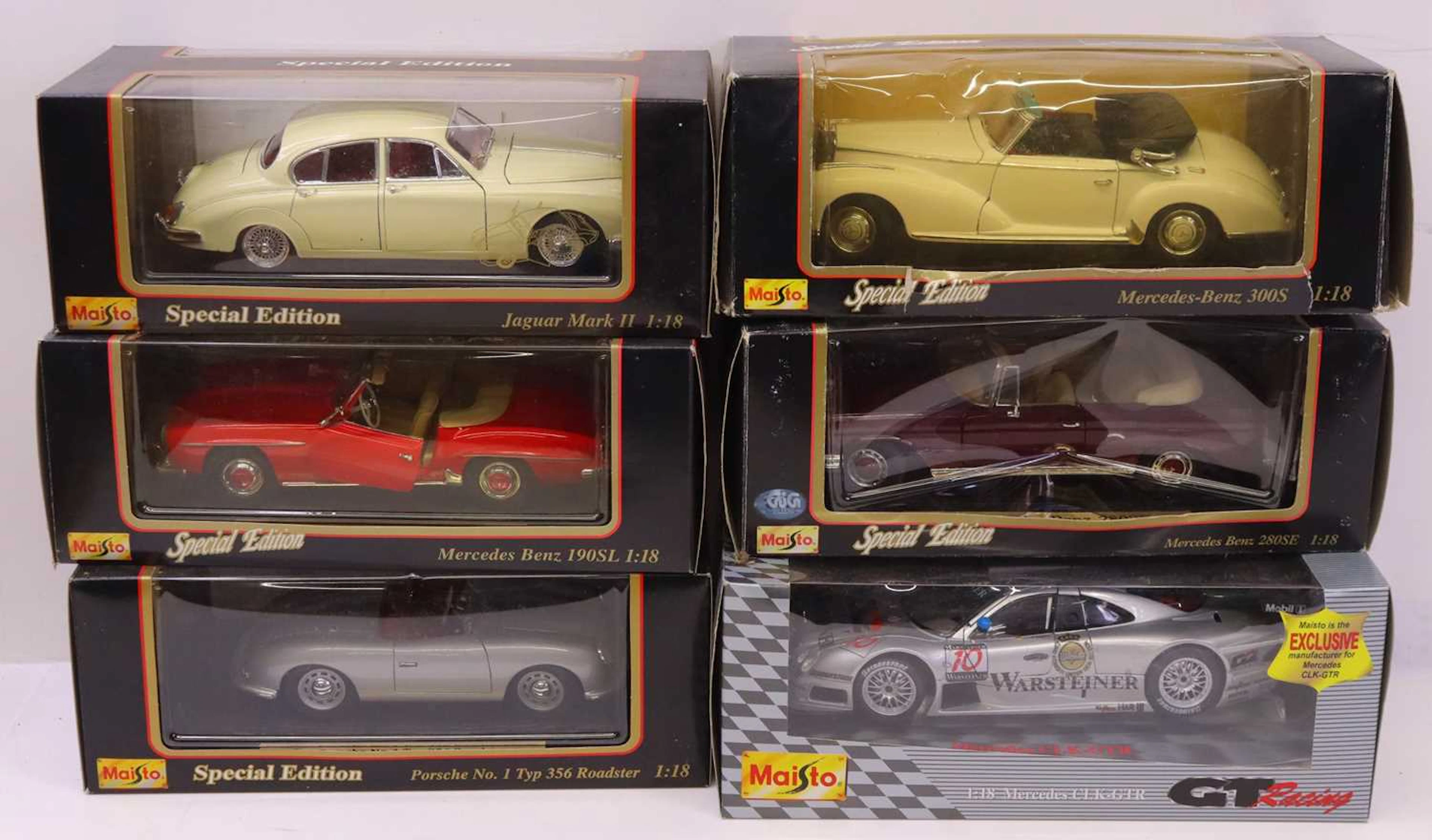 Lot 159 - Maisto 1/18 scale group of 6 modern issue