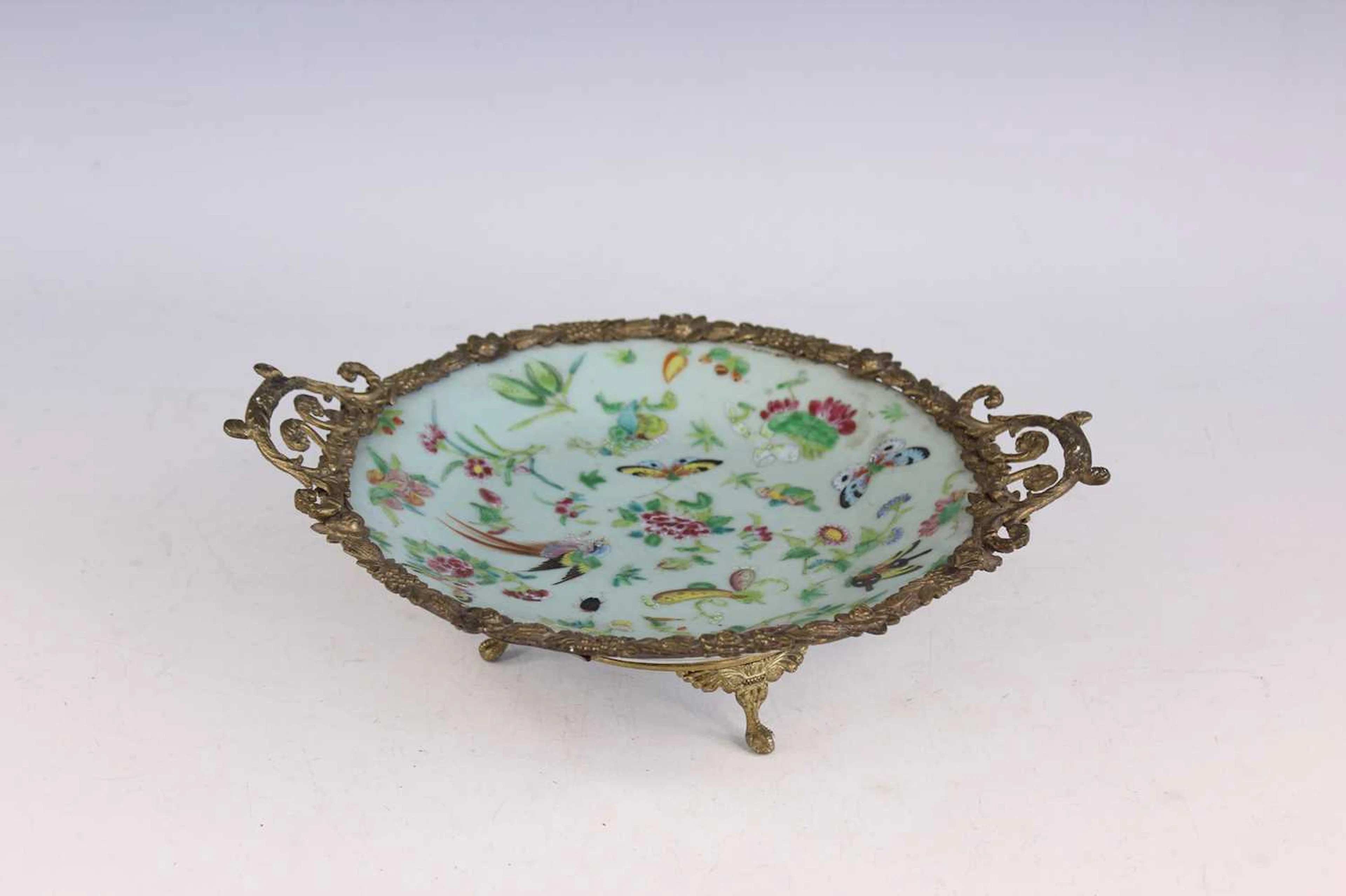 Lot 140 - A Chinese Canton enamelled dish with