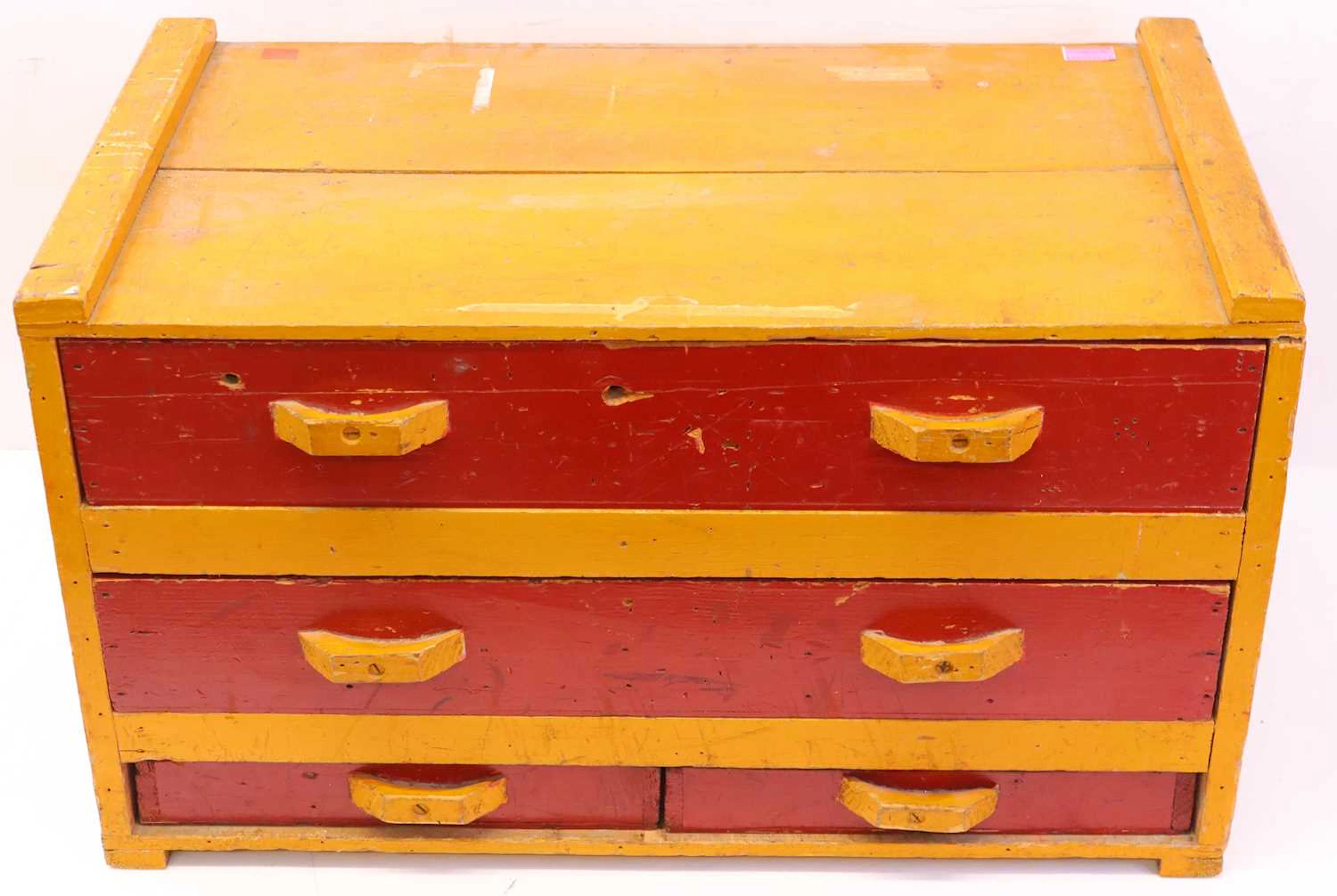 Lot 96 - A three-tier Meccano collectors chest