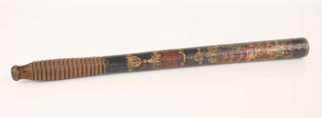 Lot 1042 - A 19th century turned wooden policeman's
