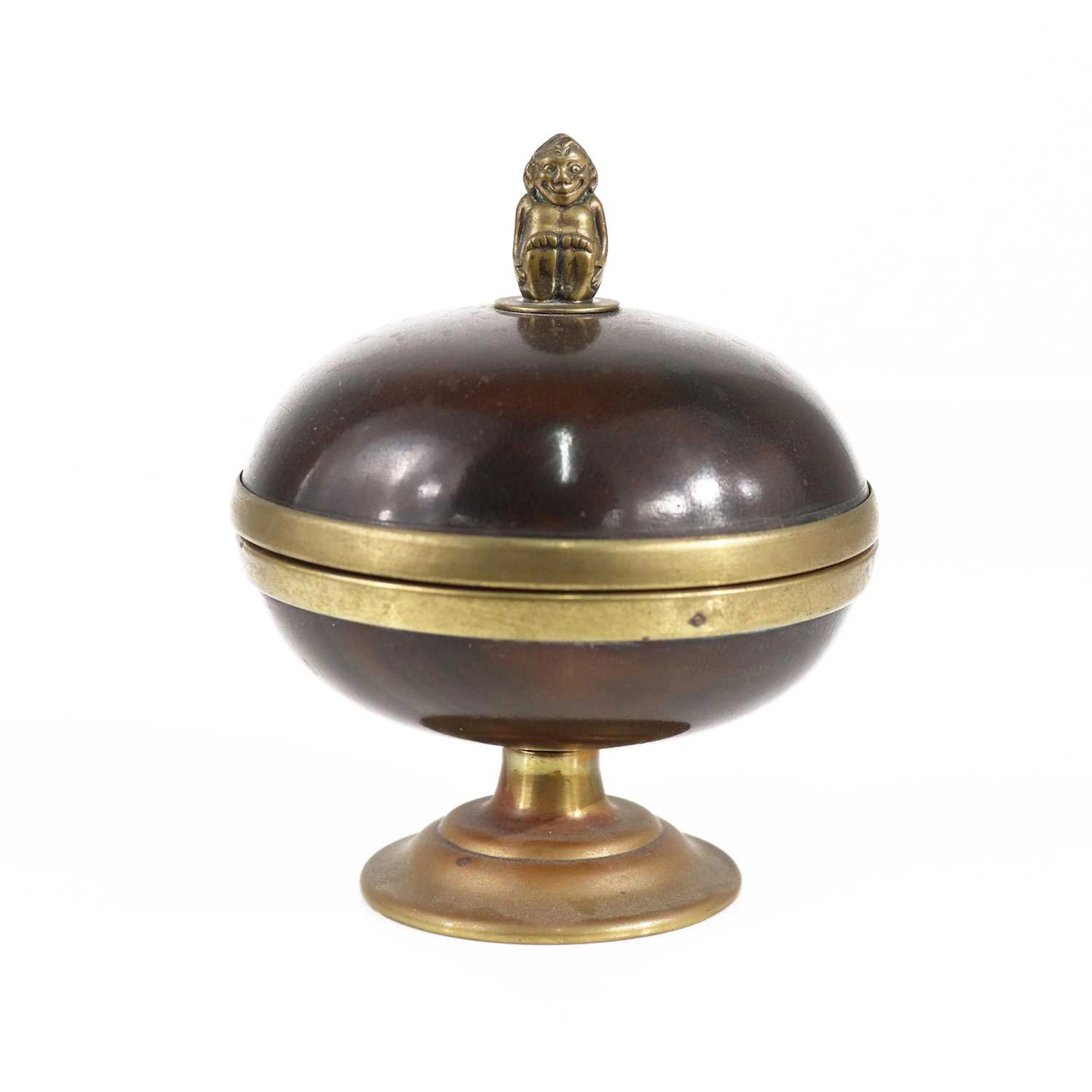 Lot 125 - A circa 1900 brass and tortoiseshell