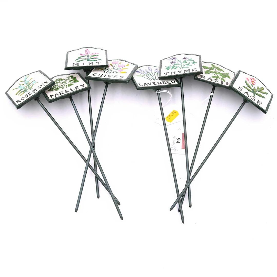 Lot 94 - A group of eight contemporary painted metal