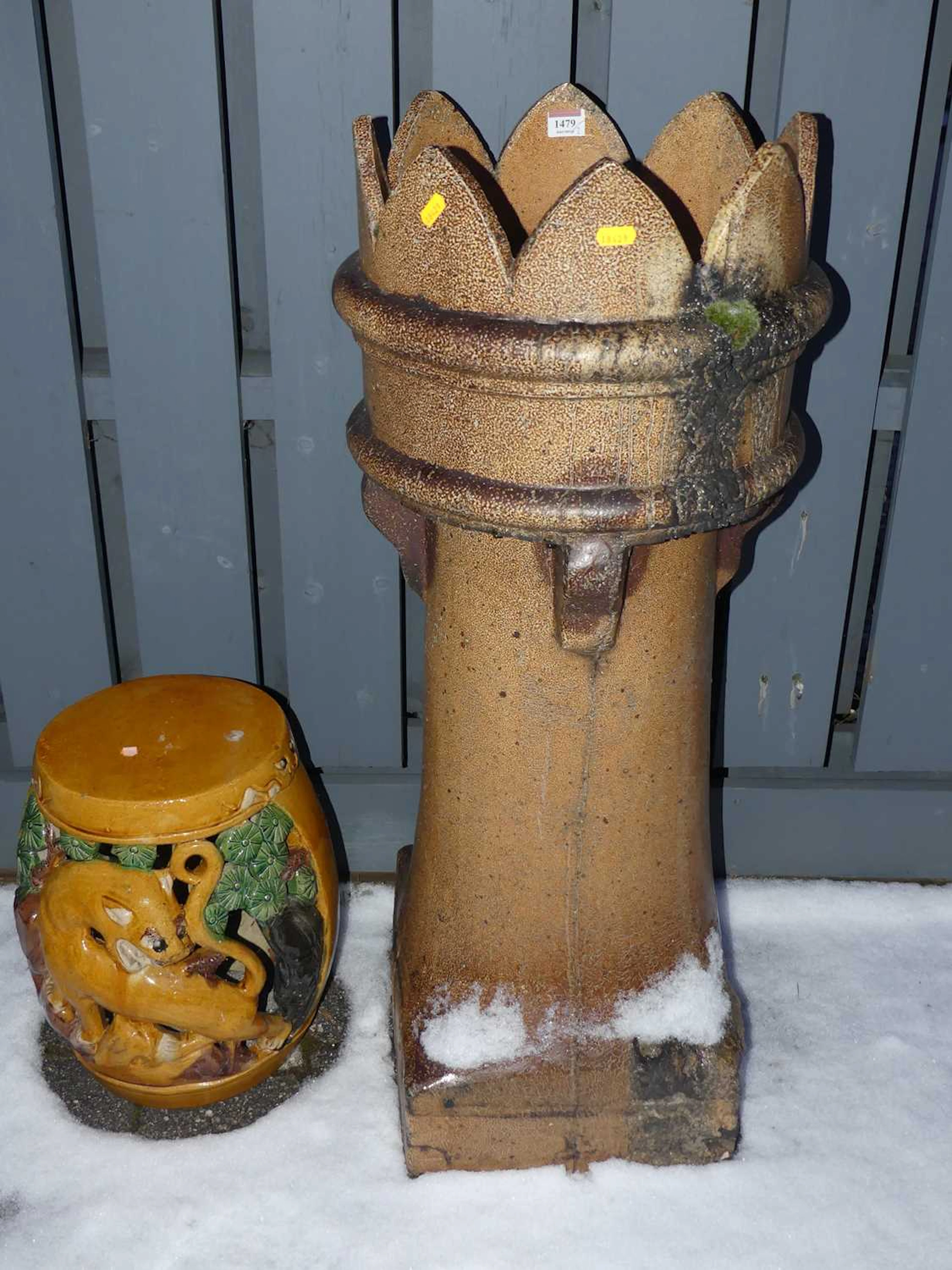 Lot 1479 - A late Victorian salt glazed castle top