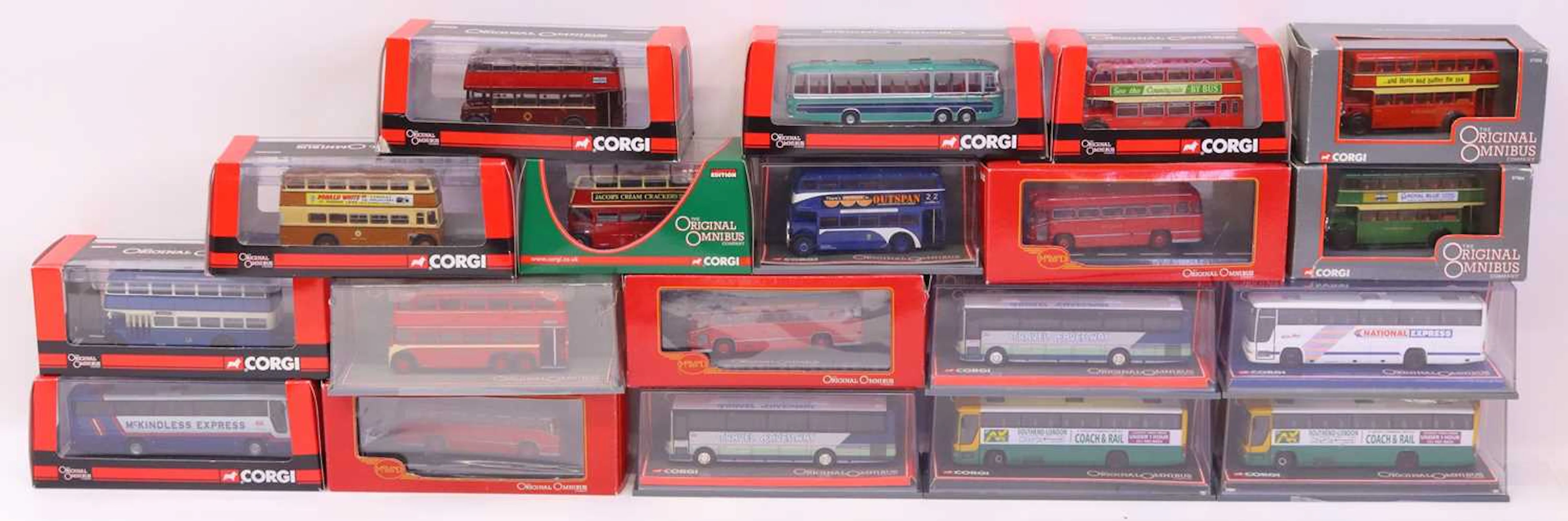 Lot 272 - 19 boxed Corgi Original Omnibus 1/76th scale